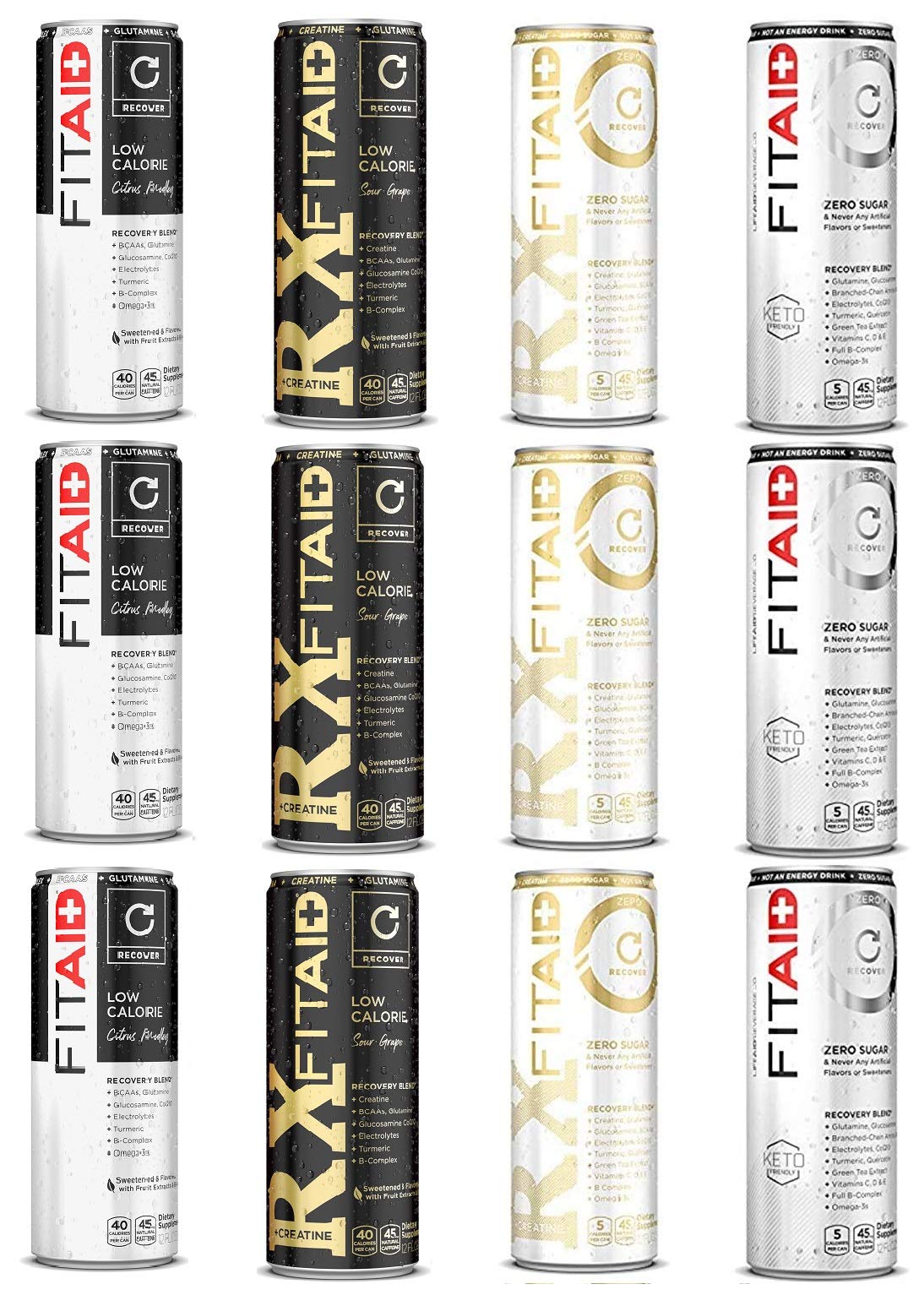 Buy FITAID PostWorkout Recovery Drink Variety Sampler Pack, No