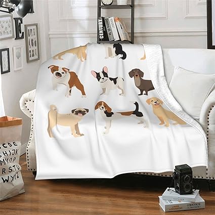 Amazon Co Jp 毛布 セミダブル ブランケット エアコン毛布 おしゃれ ソファブランケット 洗える ブランケット 可愛い犬柄 動物 抗菌 防臭 防ダニ あったかい オールシーズン 暖かい おしゃれ 軽量 柔らかな肌触り 四季適用 153 4cm ホーム キッチン