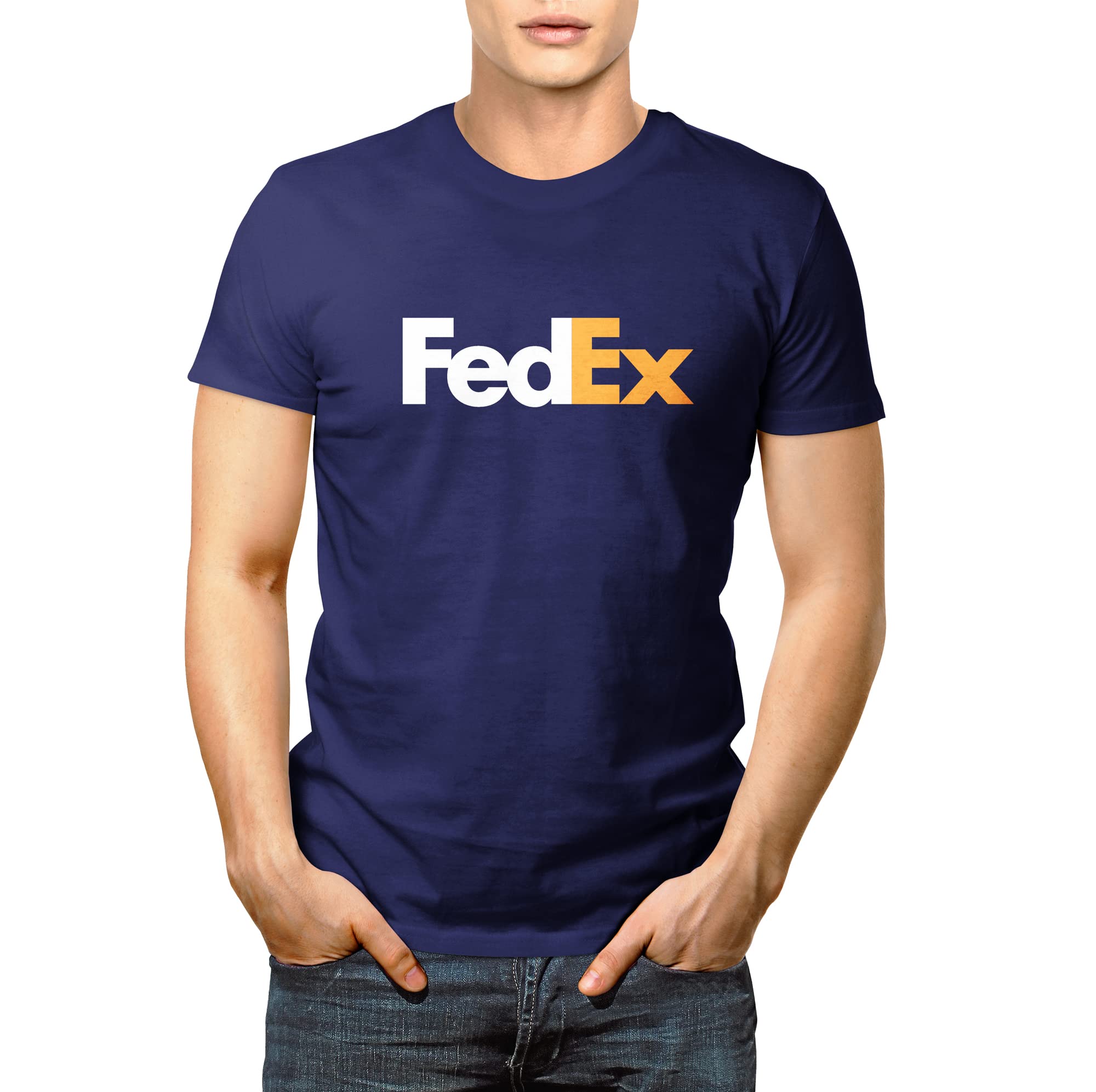GENERICWork FedEx Delivery T-Shirts TEE Unisex Men&Women (as1, Alpha, m, Regular, Regular, Standard, Navy)