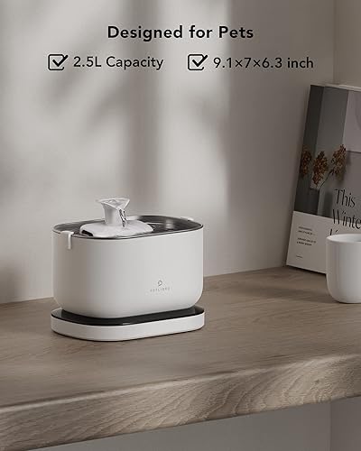 Miniatura 10 de Paquete de fuente de agua PETLIBRO para gatos + 8 paquetes de filtros de repuesto genuinos, juego de 4 meses, fuente de agua inalámbrica para