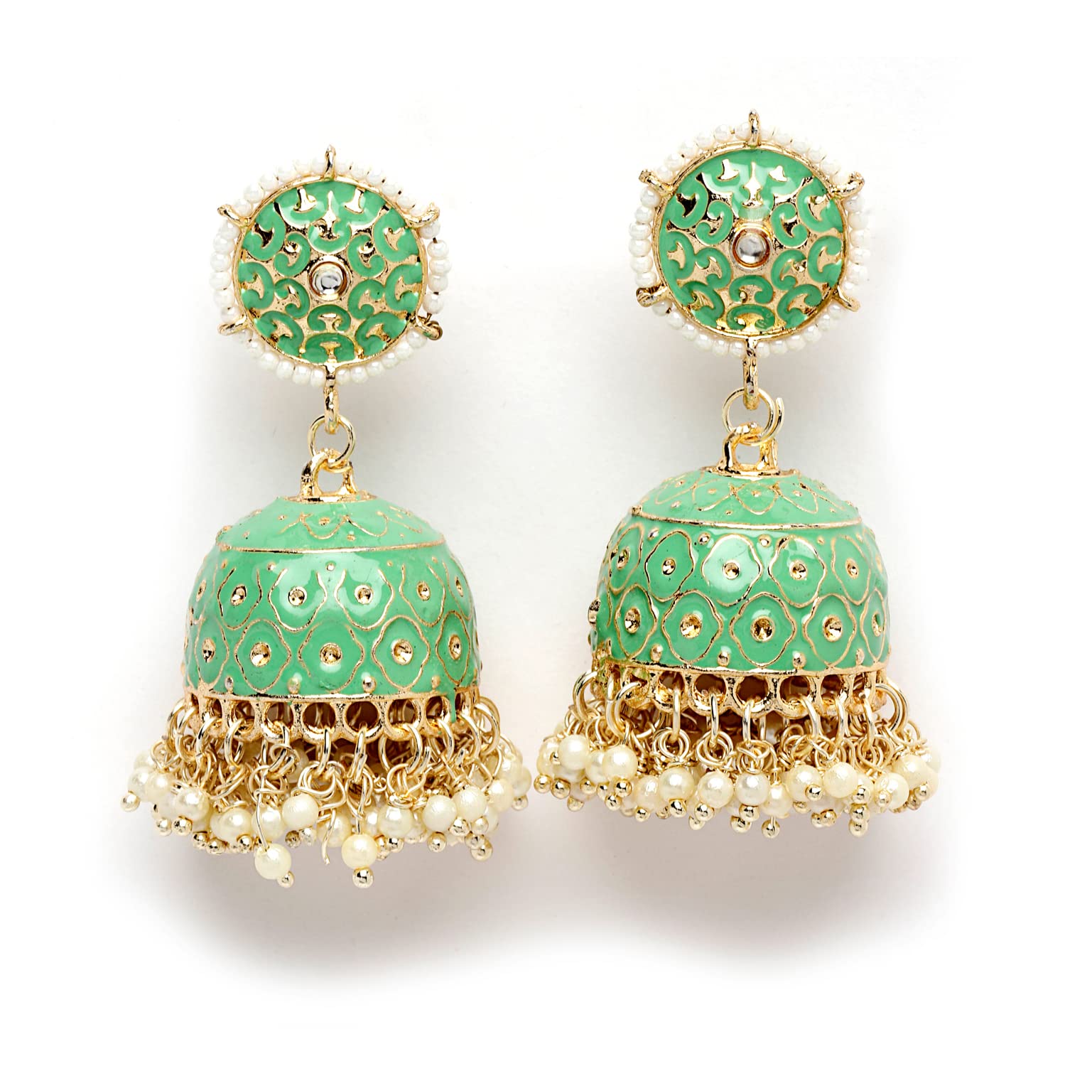 Shining Diva Fashion Latest Stylish Traditional Jhumka/Jhumki Earrings for Women and Girls (14007er)(Green) (B0BTHTMWQT) Amazon Price History, Amazon Price Tracker