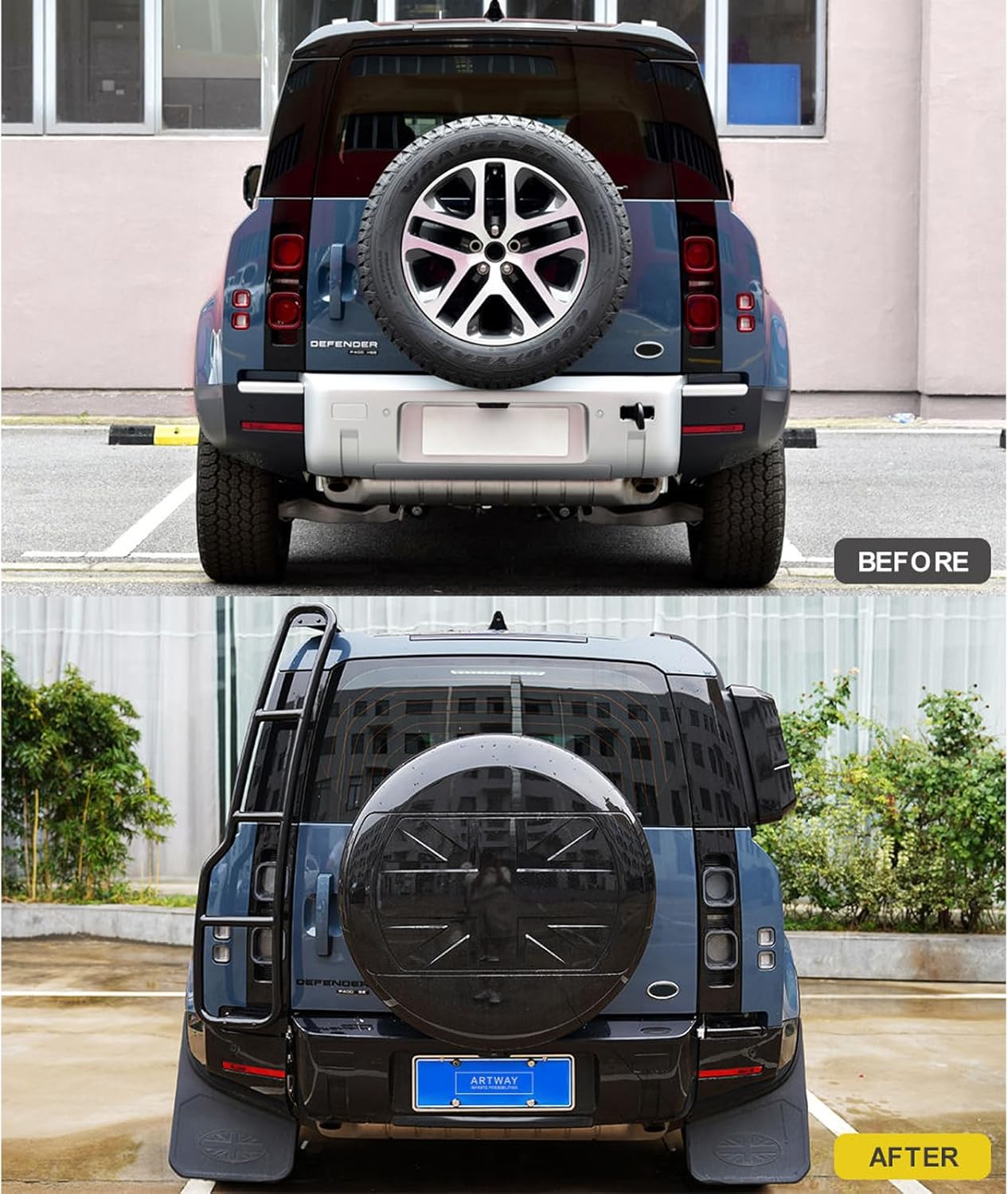 Ladder Fit for Land Rover Defender 2020-2024 90/110/130 Luggage Ladder Rack Side Access Ladder Roof Rack Side Window