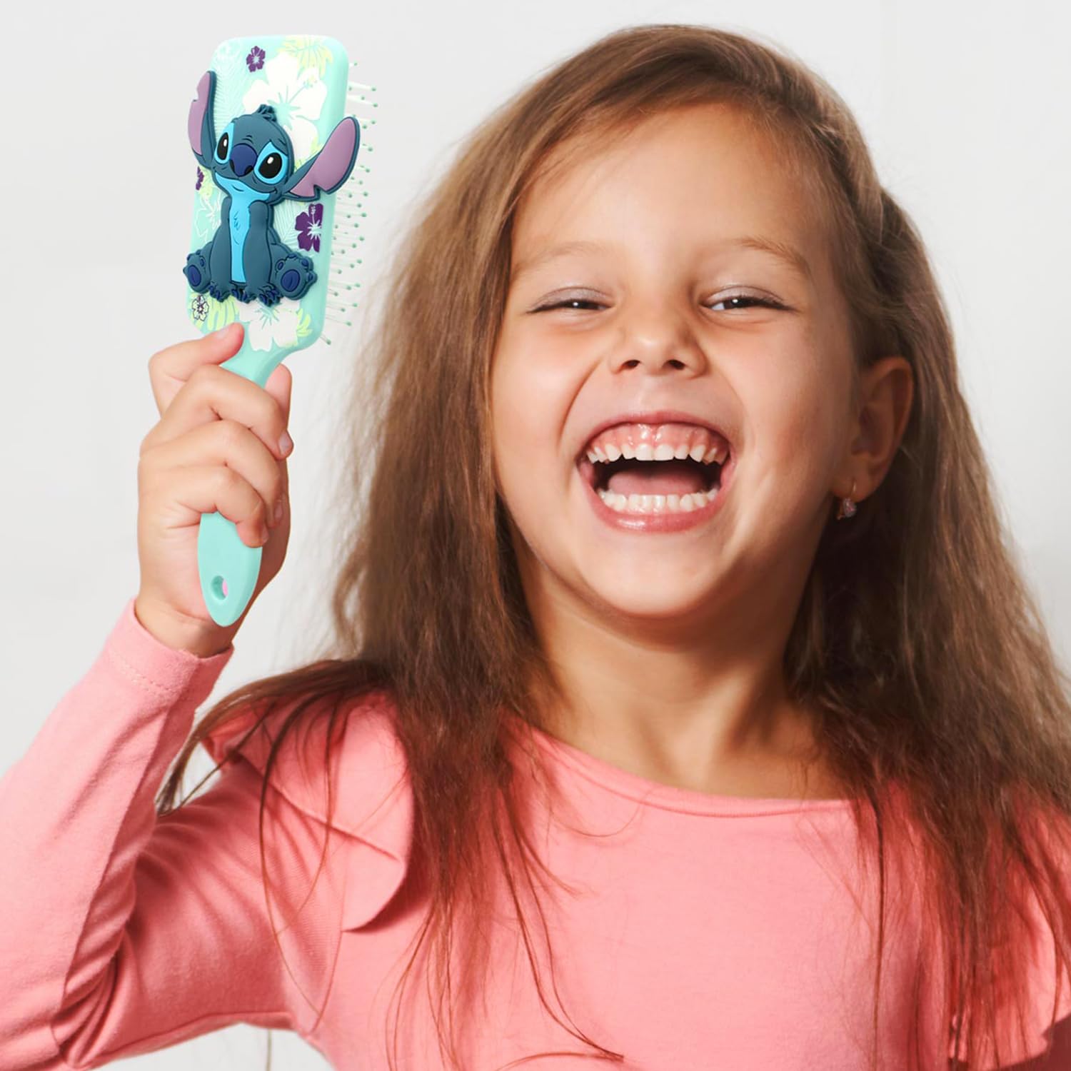 Puntada de Disney - Cepillo para el cabello de silicio 3D Stitch - lilo y puntada - todo tipo de cabello