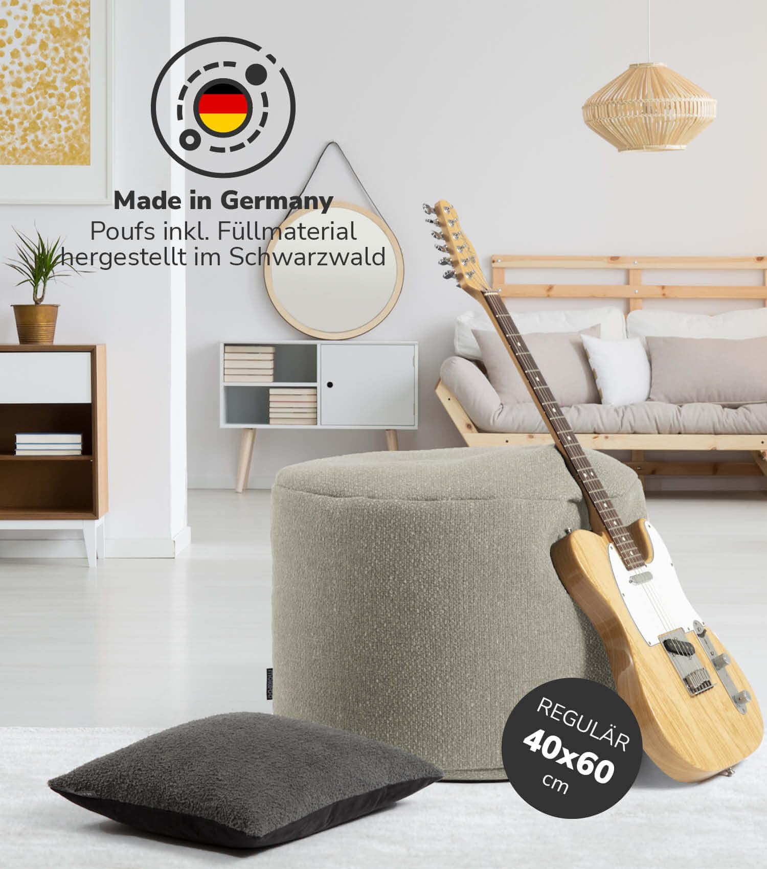 mokebo® Pouf, zitkrukken of vloerkussens 'The