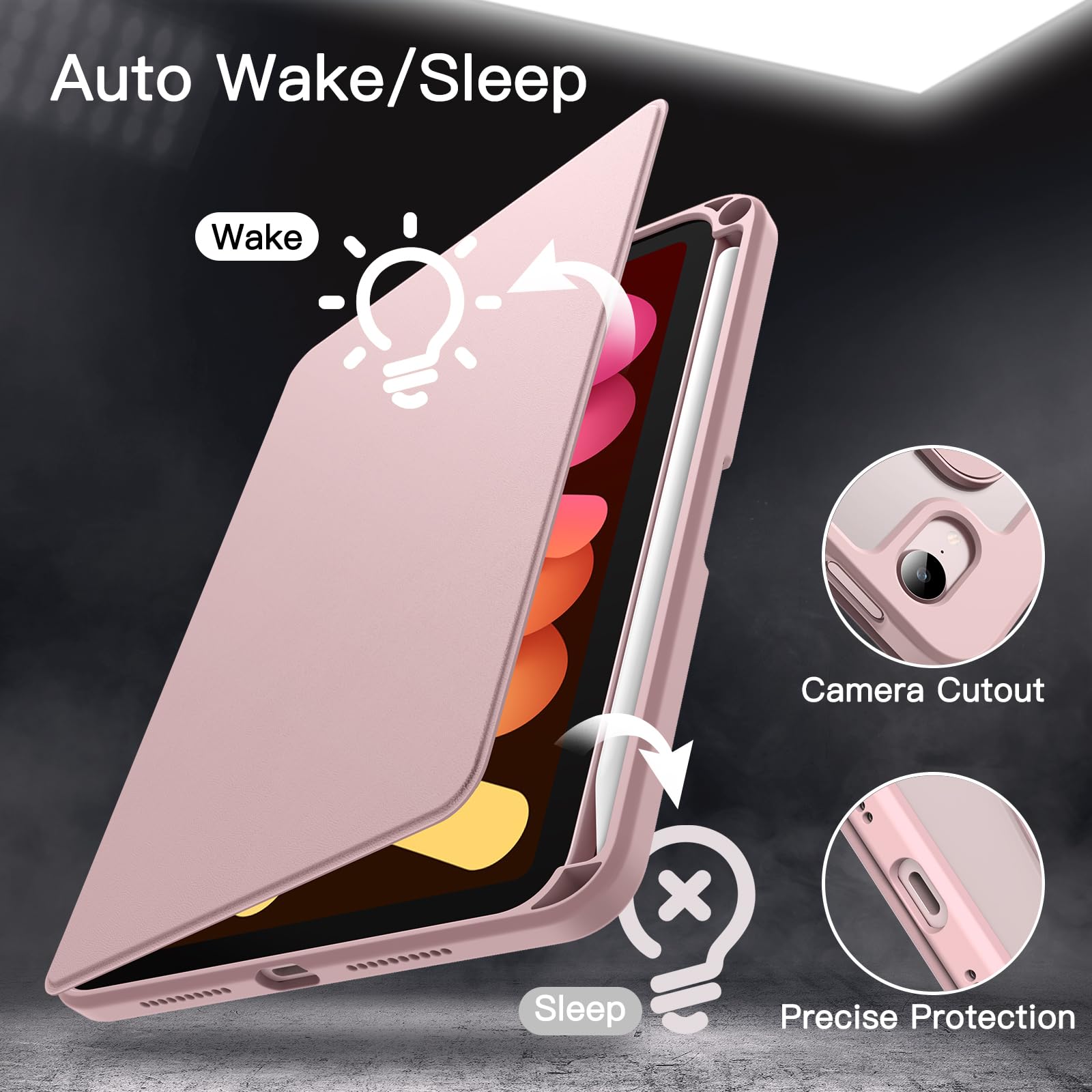Amazon.co.jp: JETech 回転ケース iPad mini (A17 Pro 2024 モデル、第