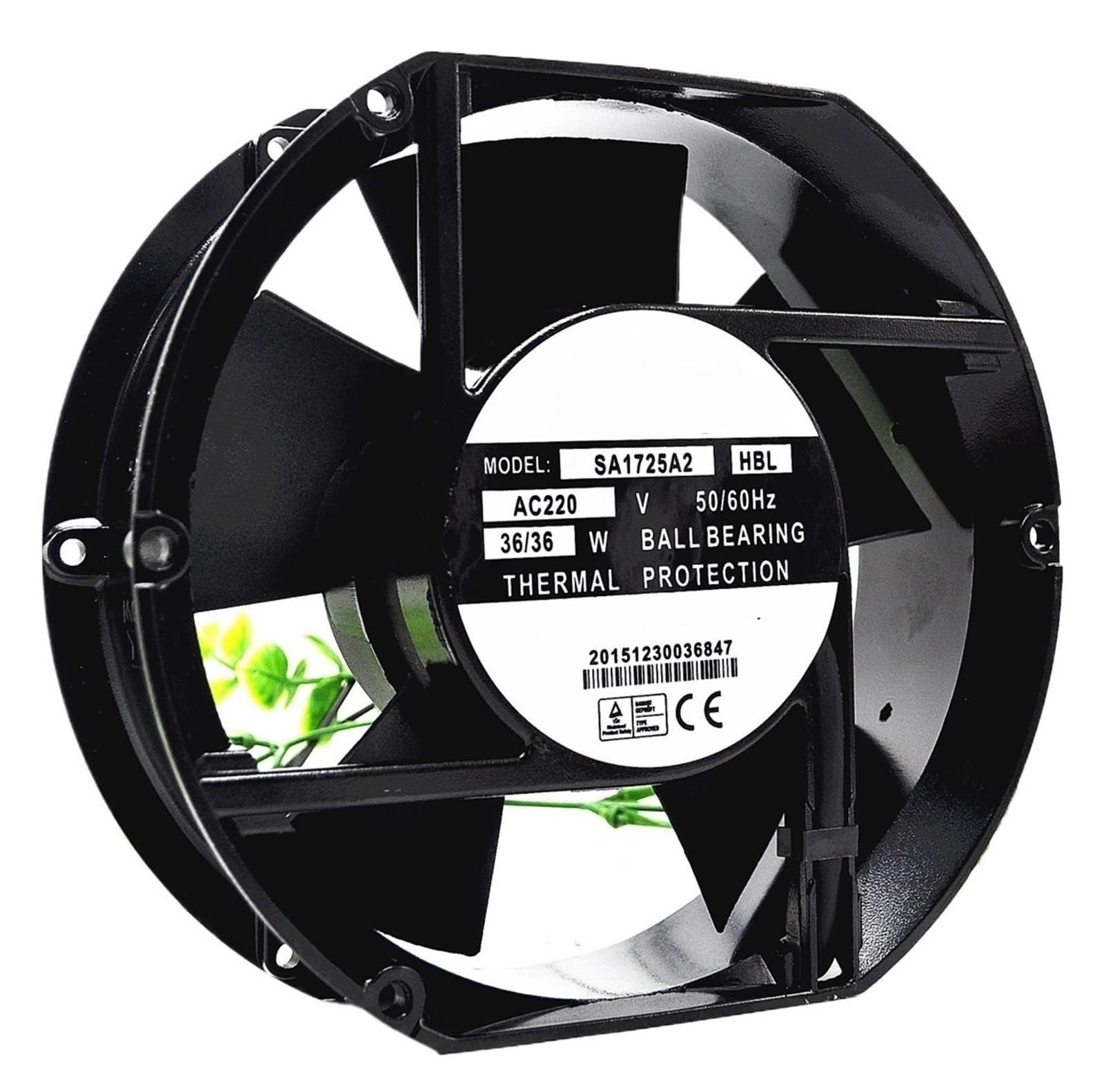 YMUGUEGH SA1725A2 AC 220V 36W 172x150x51mm 2-Wire Cooling Fan
