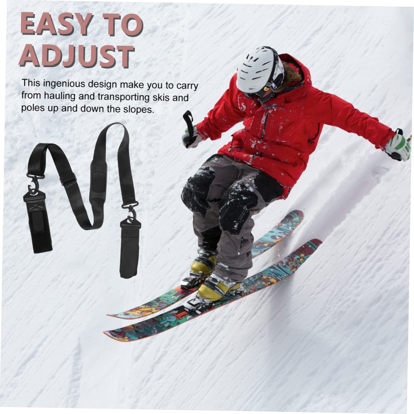 BESPORTBLE Tracolla per Snowboard Cinturino a Cinghia Porta Bastoncini da Sci Scarponi da Snowboard Scarponi da Sci Cinghie per attacchi da Snowboard Tracolla per Sci Pelle Grey