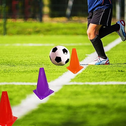 Miniatura 3 de 12 conos de tráfico de plástico, mini conos deportivos para ejercicios de baloncesto y fútbol, juegos para interiores y exteriores, actividades y