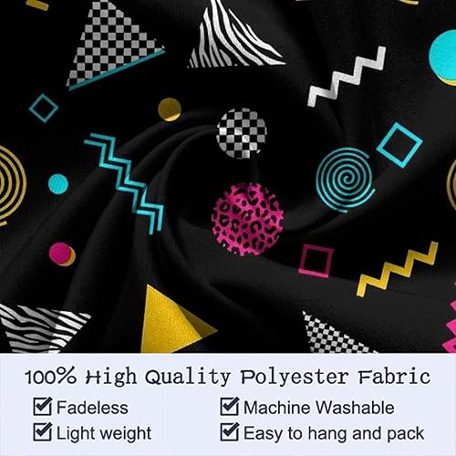 Miniatura 7 de MZERSE Tapiz estético de luz negra para dormitorio, tapiz trippy reactivo a los rayos UV, geométrico a cuadros, estampado de leopardo, cebra, tigre