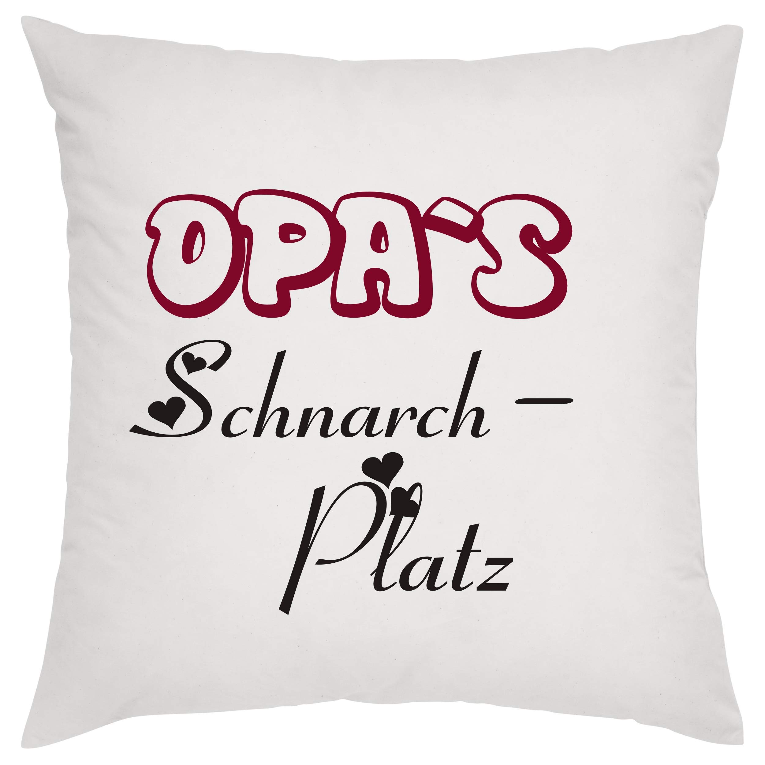 Schnarchplatz-Kissen Mit Wunschname – 40x40 Cm, Baumwolle, Personalisierbar, Für Sofa & Bett