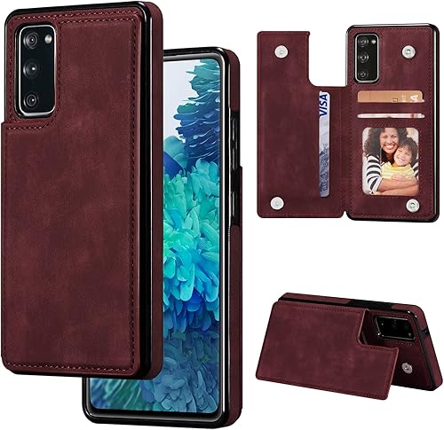 ZTOFERA Funda tipo cartera para Samsung Galaxy S20 FE 5G con tarjetero, funda magnética de cuero con ranuras para tarjetas, funda retro con función disponible en Yaxa Venezuela
