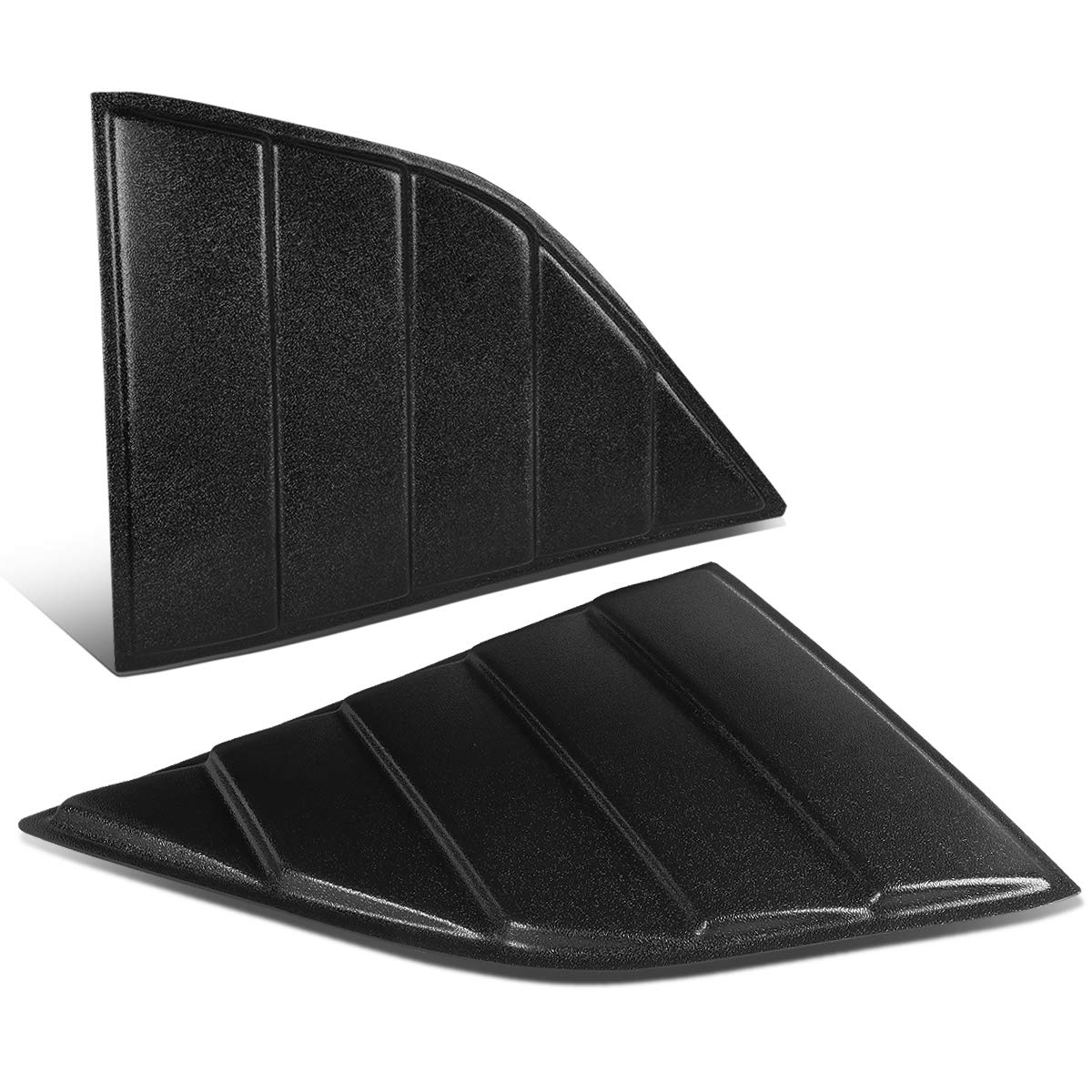 Auto Dynasty Pair Glossy Black Side Quarter Windshield Window Scoop Louvers Sun Shade Compatible with Dodge Challenger 08-19