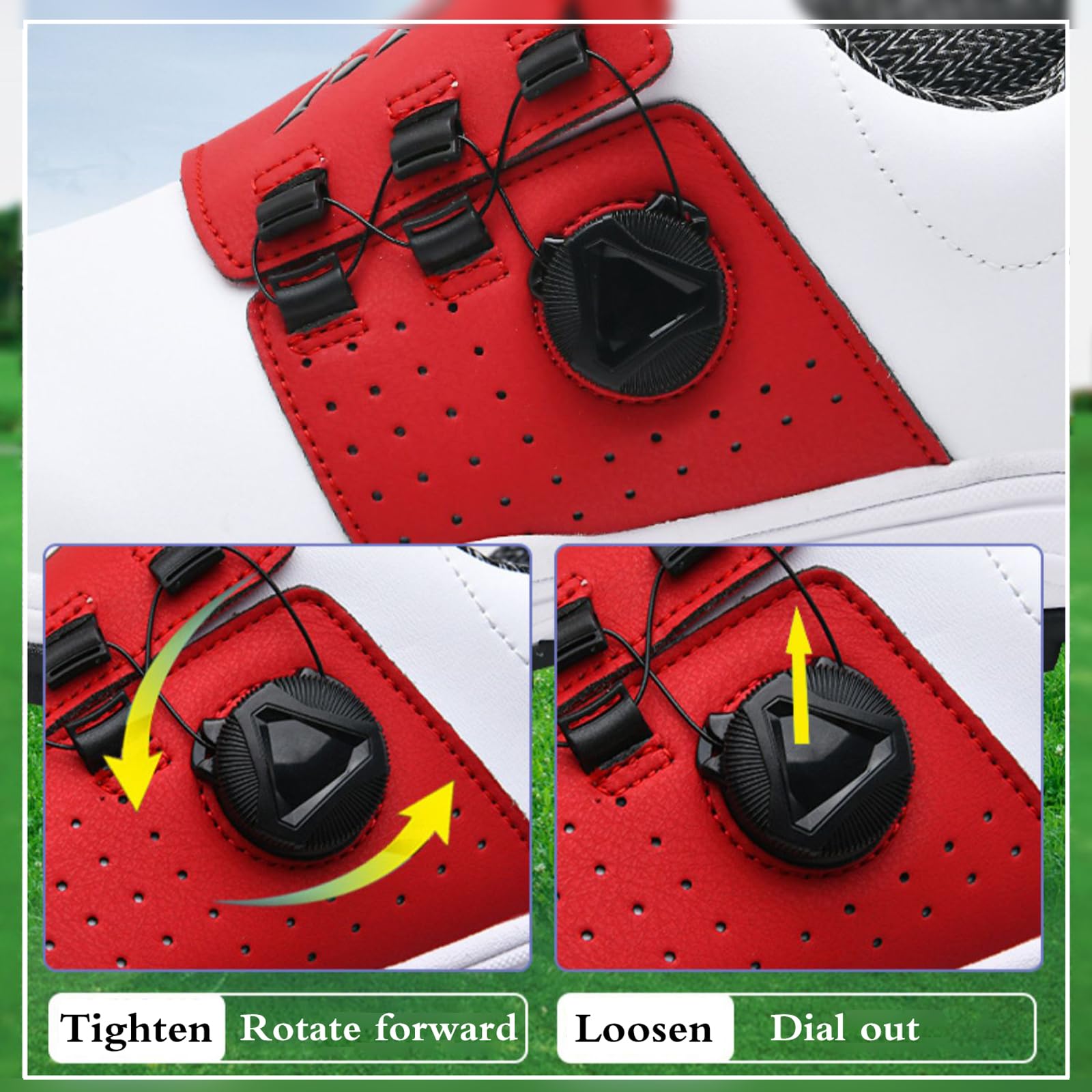 Golfschuhe Herren,Golf Schuhe MäNne,Ausreichende UnterstüTzung Und DäMpfung,Wasserdichtes Synthetik Obermaterial,Geeignet FüR SpaziergäNge Training Sport Und Outdoor AktivitäTen