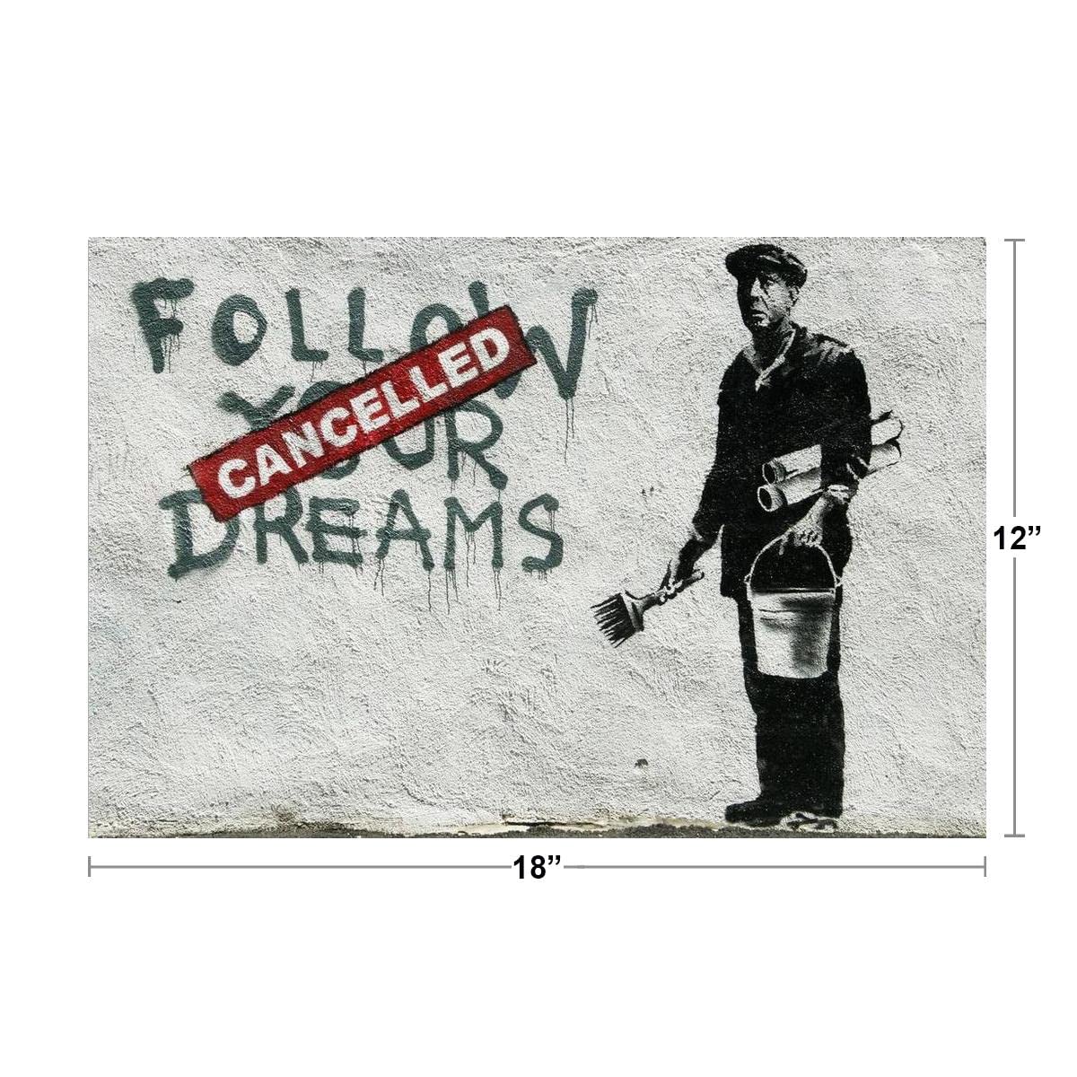 Amazon.com: Banksy Follow Your Dreams Cancelled Banksy Print