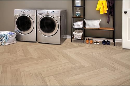 Miniatura 5 de Mohawk Elite - Muestra de piso de vinilo en roble beige bohemio (una pieza de 15.5 x 15.5 pulgadas)