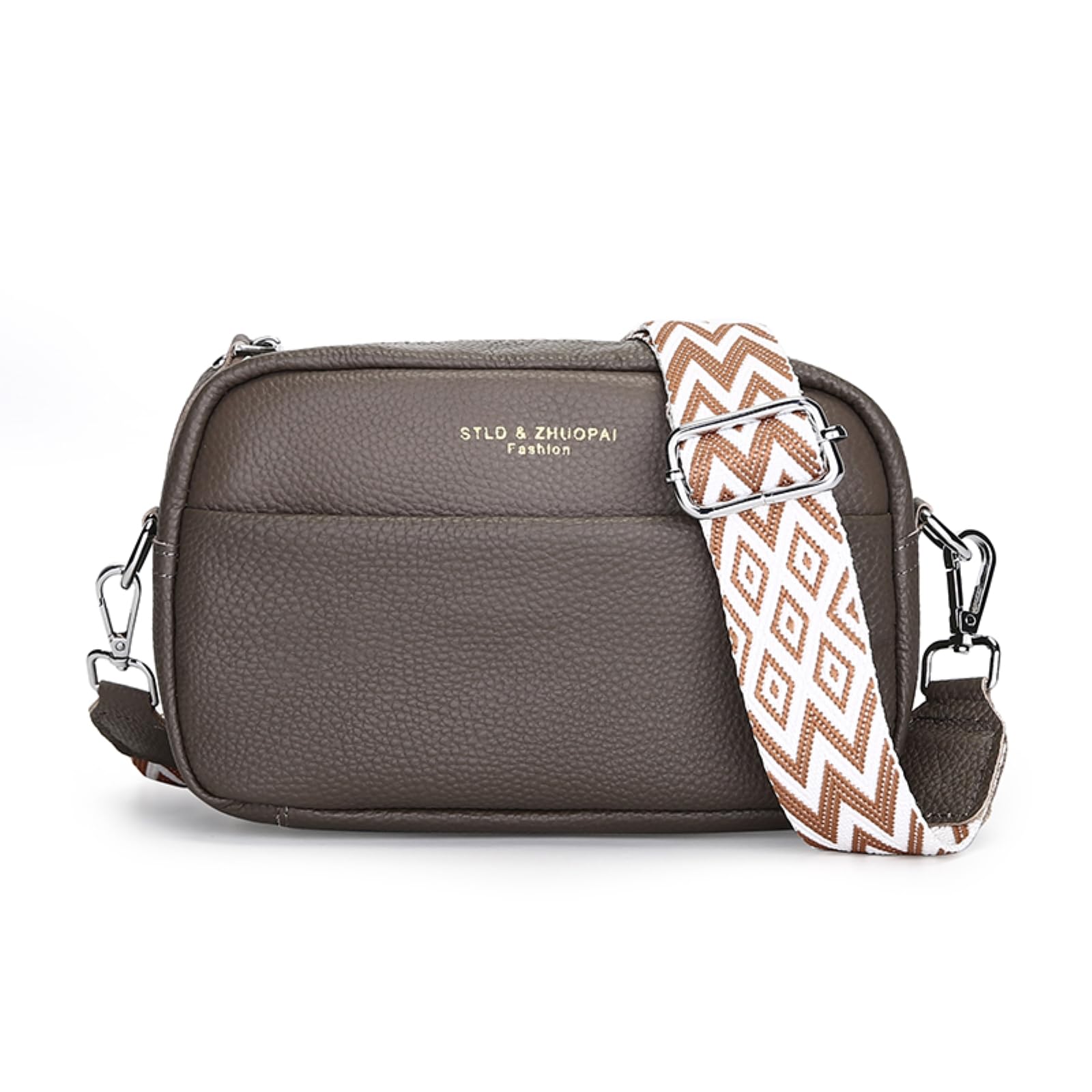 XCSTYY Women's Bags Crossbody Shoulder Bag, Luxurious Cowhide Handbag -gray