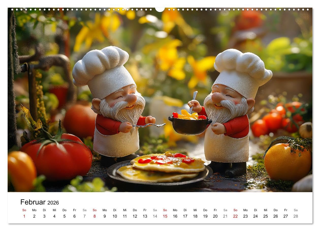 Berufe der Gartenzwerge (hochwertiger Premium Wandkalender 2026 DIN A2 quer), Kunstdruck in Hochglanz: Gartenkalender mit lustigen Gartenzwergen in ... Wichtel-Fans und all (CALVENDO Spass)