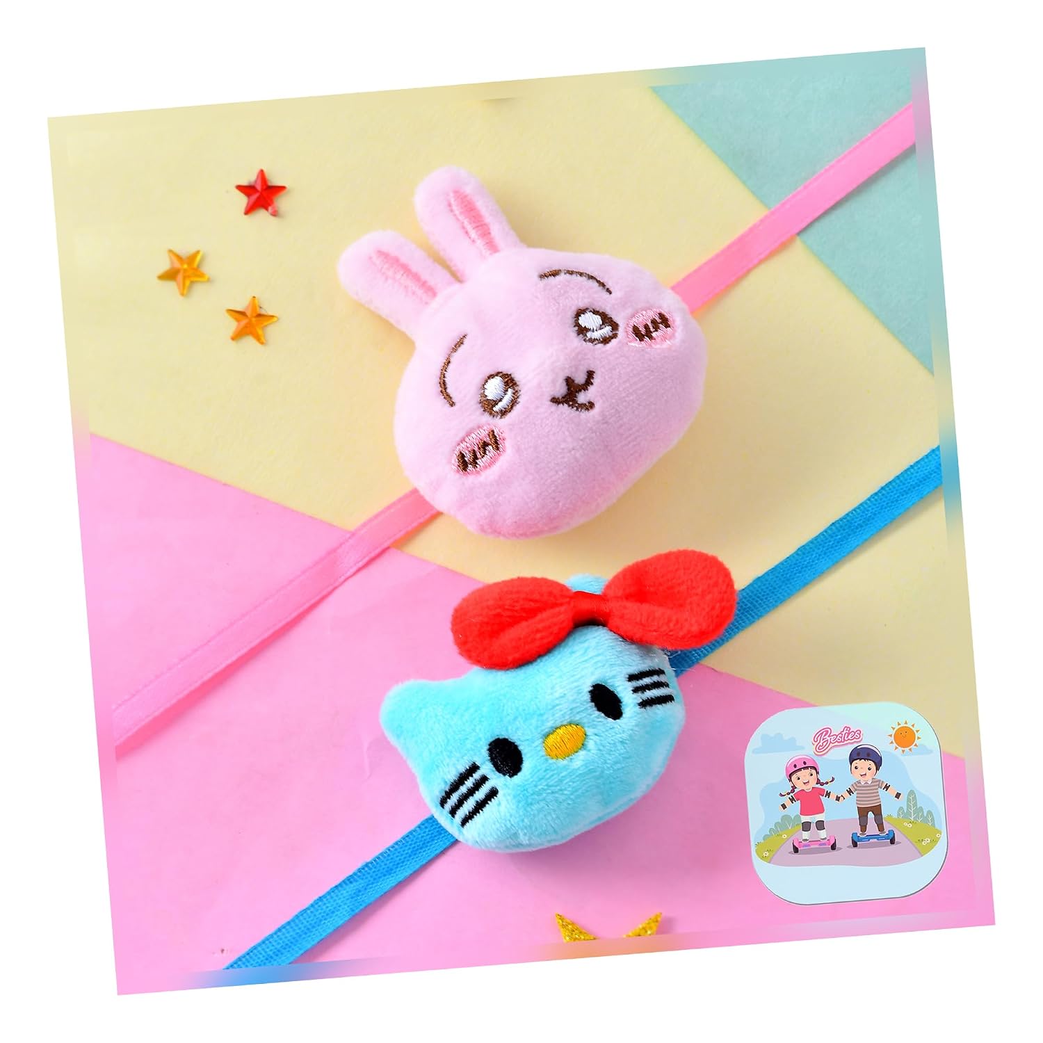 CraftVatika Rakhi for Kids | Set of 2 for Brother | Cartoon Rakhi for Boy with Fridge Magnet, Rakshabandhan Greeting Card, Tilak Set,Home decor CraftVatika Rakhi for Kids | Set of 2 for Brother | Cartoon Rakhi for Boy with Fridge Magnet, Rakshabandhan Greeting Card, Tilak Set,Home decor
