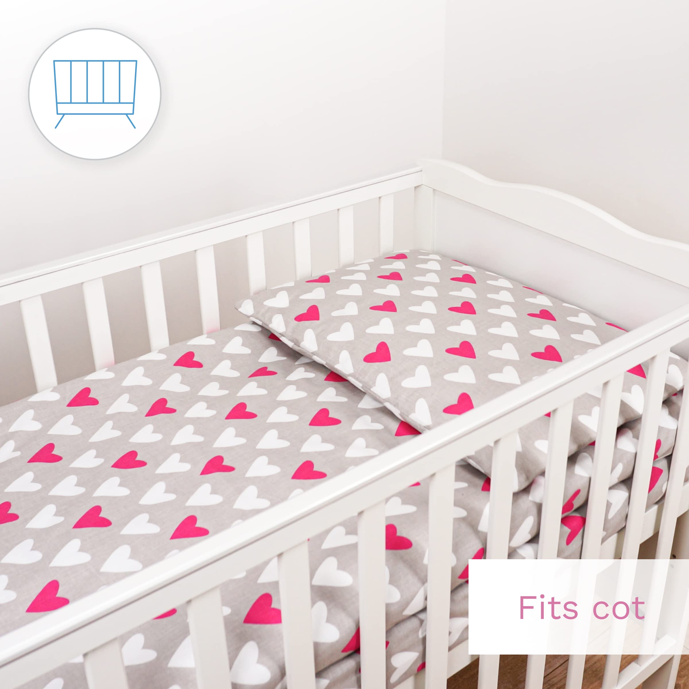 Baby Comfort 4 Piece Toddler Kids Cot Bed Set 120x90 cm Duvet Pillow Duvet Cover Pillowcase 12M+ (It's a Boy) — view 69