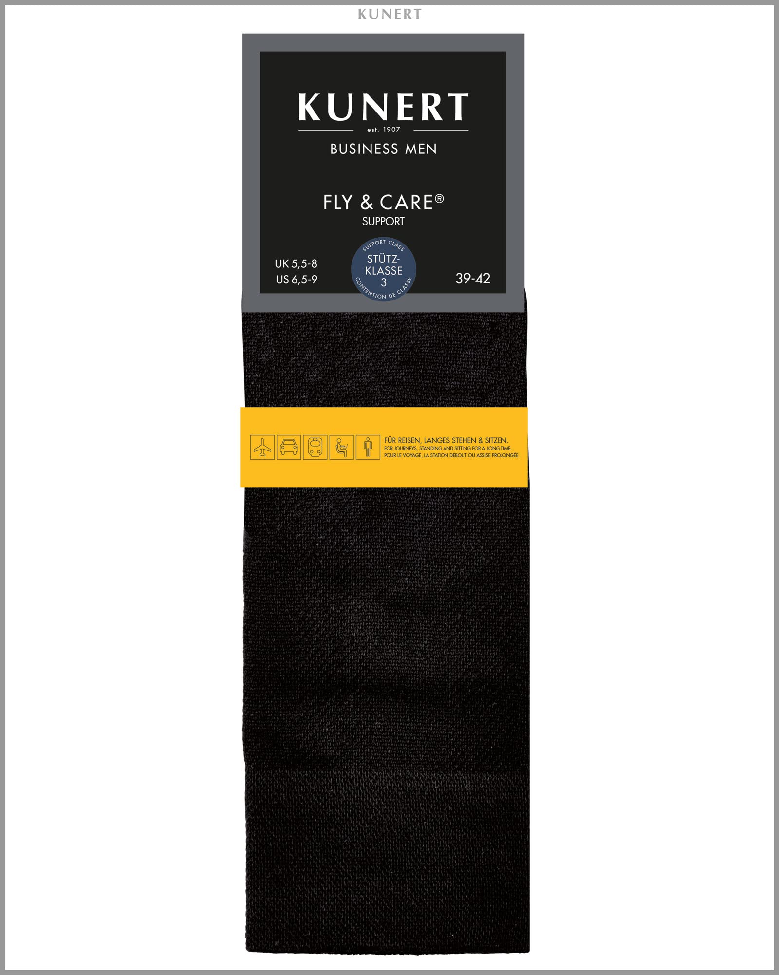 KUNERT Podkolanówki męskie Fly&Care Ksh, ciemnogranatowy, 39-40 EU