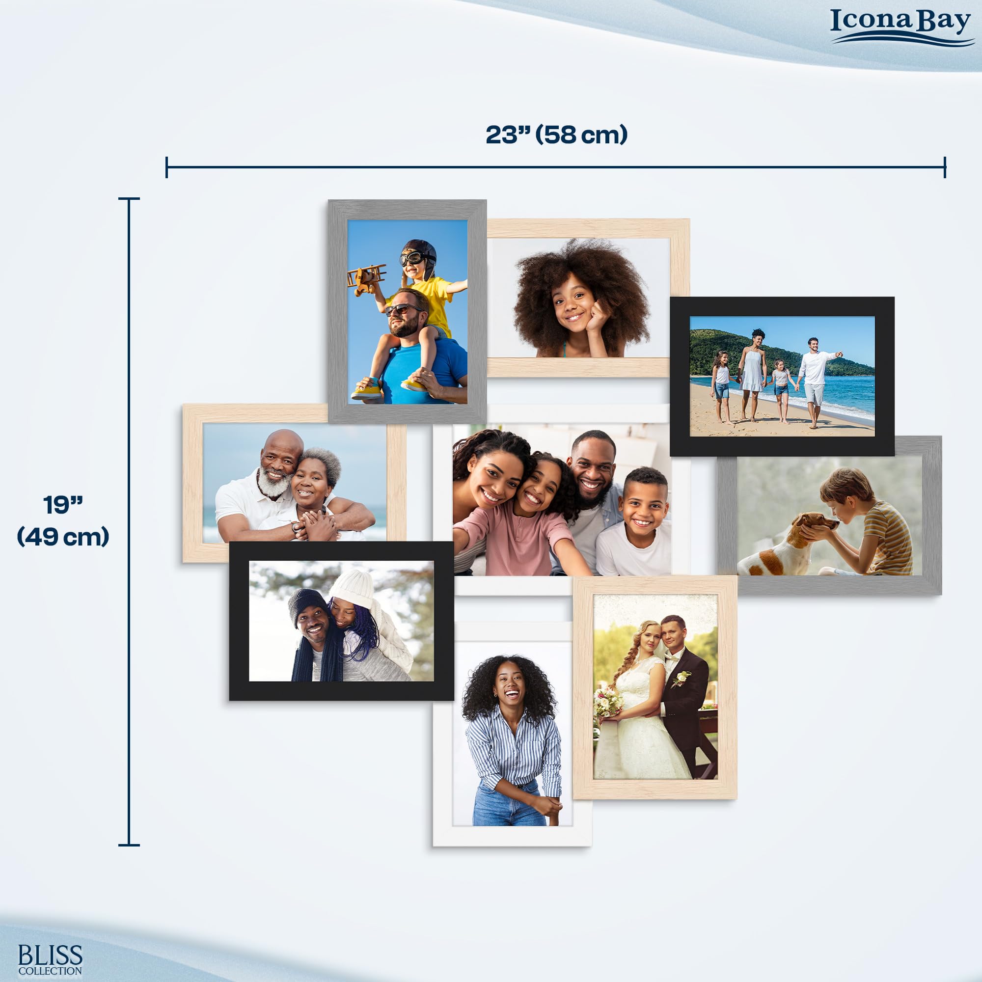 Amazon.co.jp: Icona Bay ピクチャーコラージュフレーム、ミックス