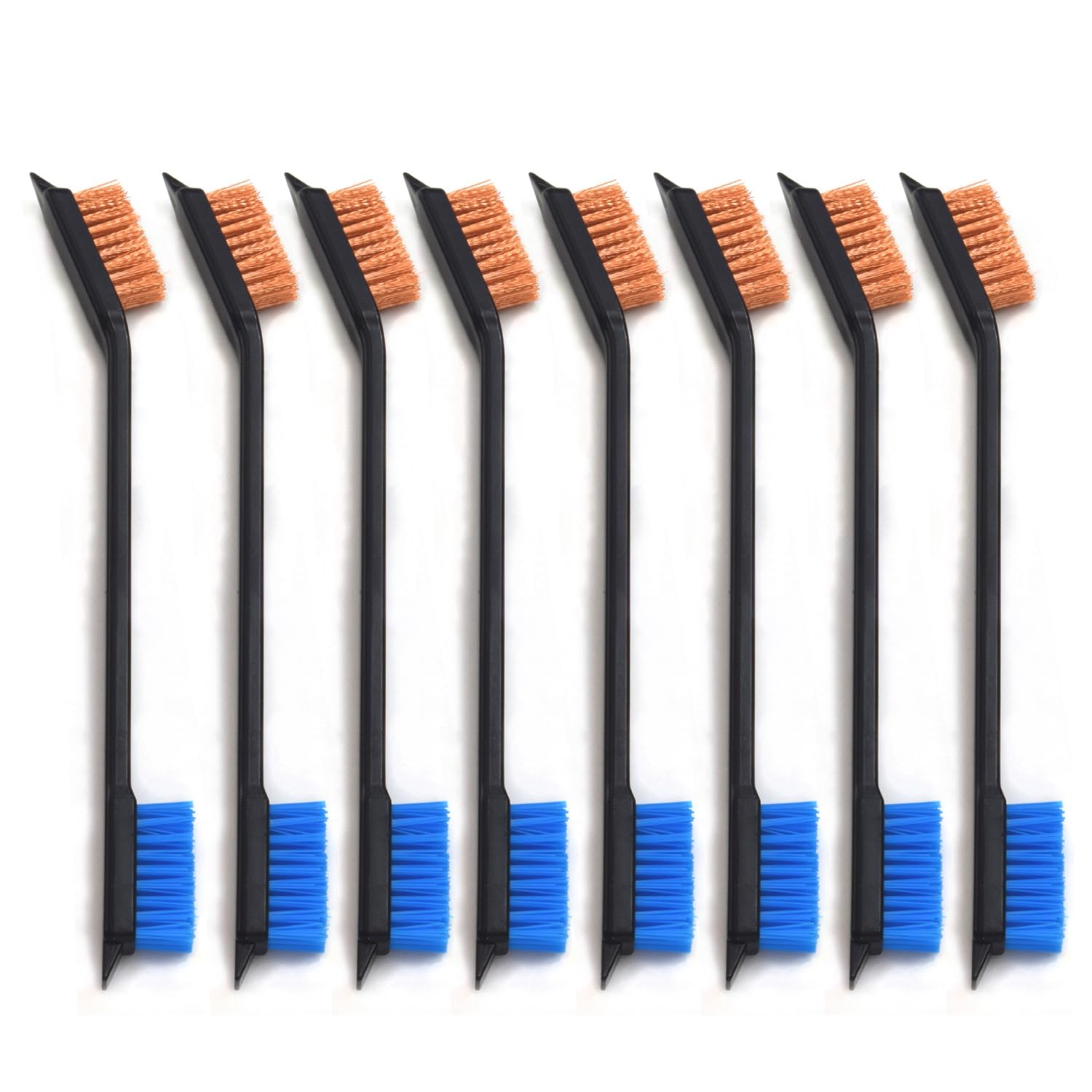 15 Pcs Double-Ended Gun Cleaning Brushes Brass Phosphorous Copper Steel Nylon Plastic Bristle (Phosphorous Copper &amp; Blue Nylon Brushes)