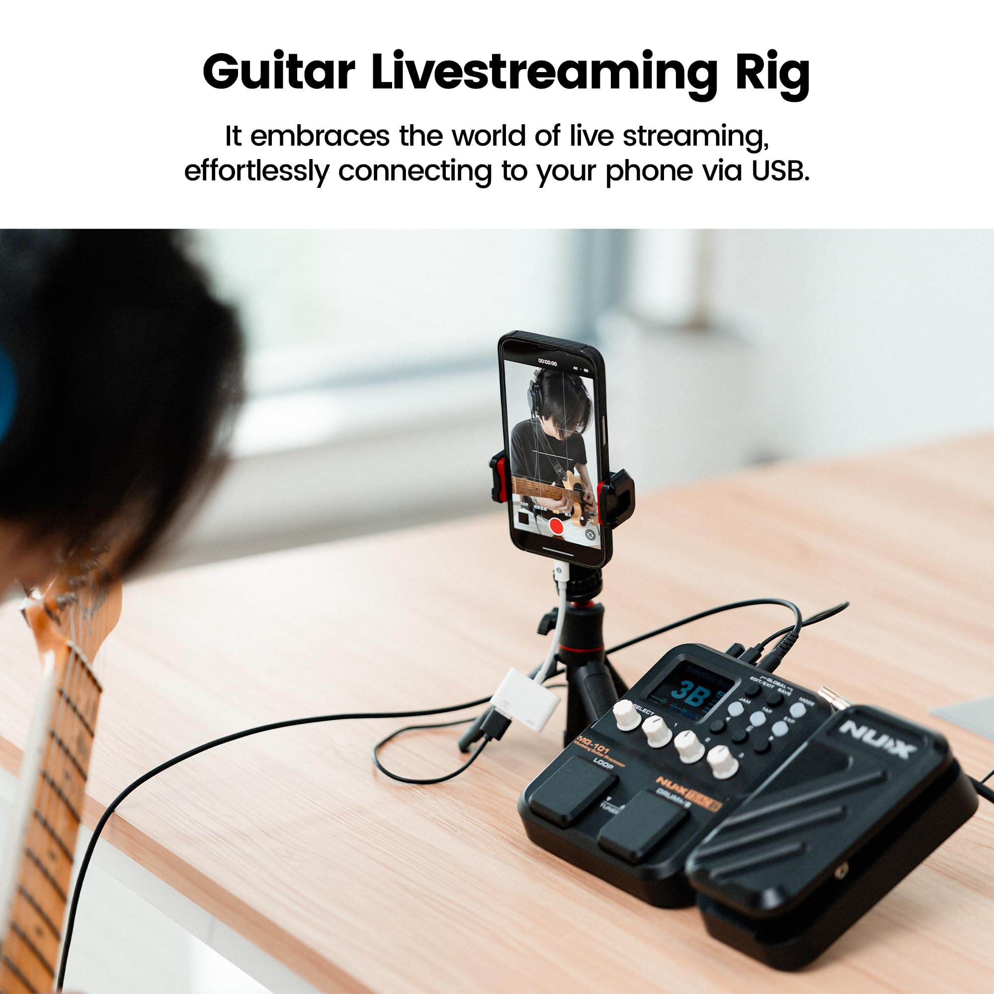 Amazon | NUX MG-101 マルチエフェクトペダル 46種類のエフェクト、25