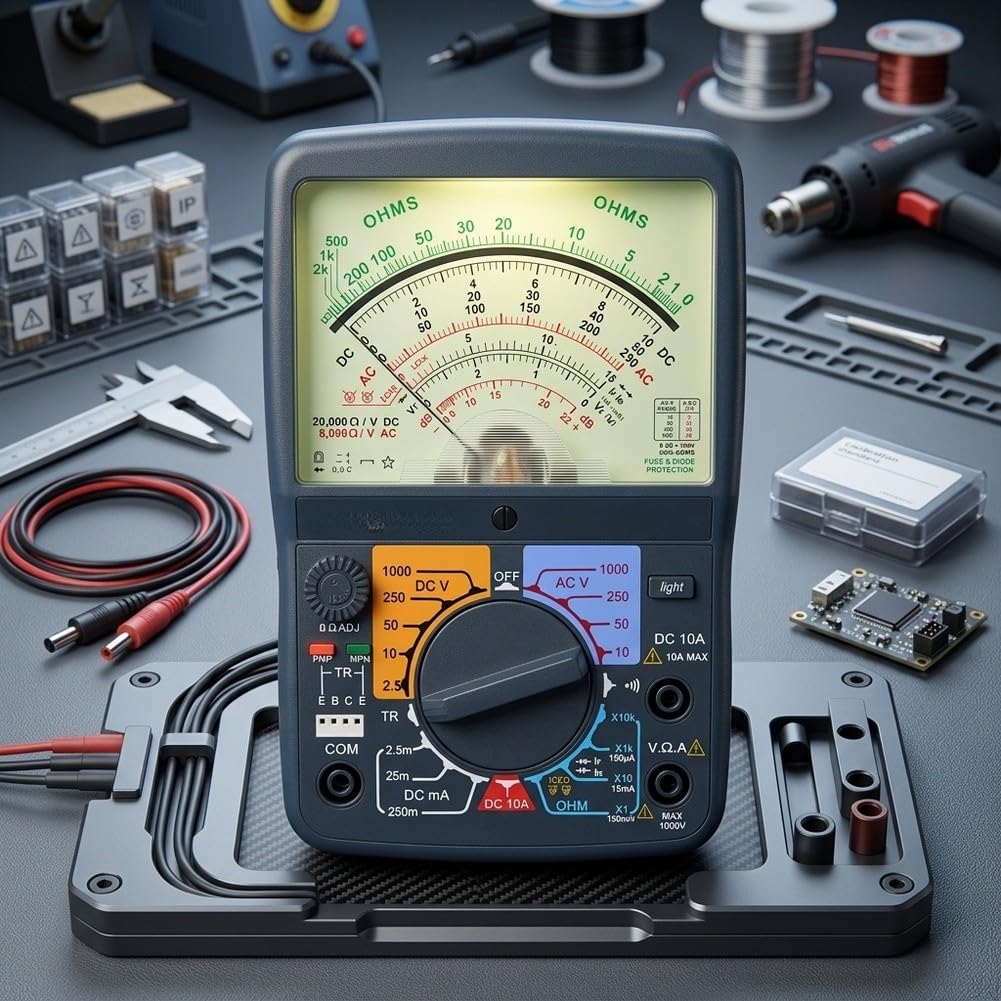 Pointer Multimeter with Light for Low Visibility