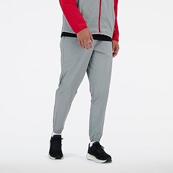 ニューバランス スウェットフーディ・ジョガーパンツ上下セット グレイ M New Balance スウェットパンツ ジャージ ウーブントラックス