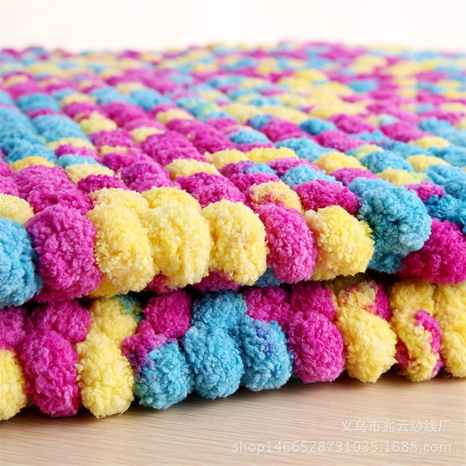 800g / Lote 6balls Rainbow Pompom Bolas Hilado Hilo de Punto Grueso Hilo de Ganchillo Bricolaje Suministros de cojín de la Manta de la Bufanda Ovillos Lanas (Color : M28)