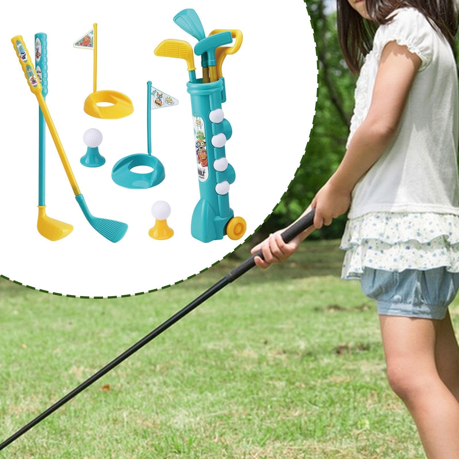 Baoblaze Juguete de Club de Golf para niños Juguetes Juguetes de Golf Interior, coordinación de Habilidades motoras interactivas con Bolas, Mini Golf Set para