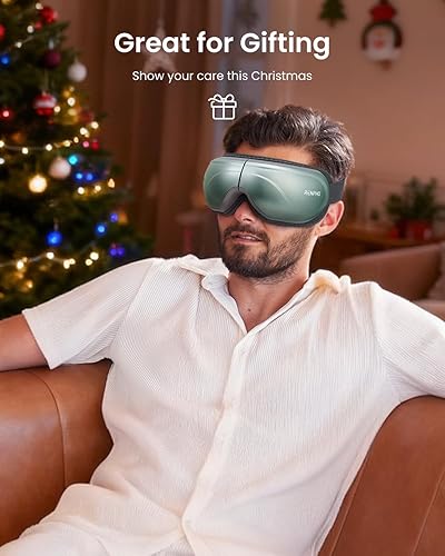 Miniatura 124 de RENPHO Eyeris - Masajeador de ojos con calor, regalos de cumpleaños y Navidad para nietos, mamá, papá, mujeres, hombres, masajeador facial, máscara