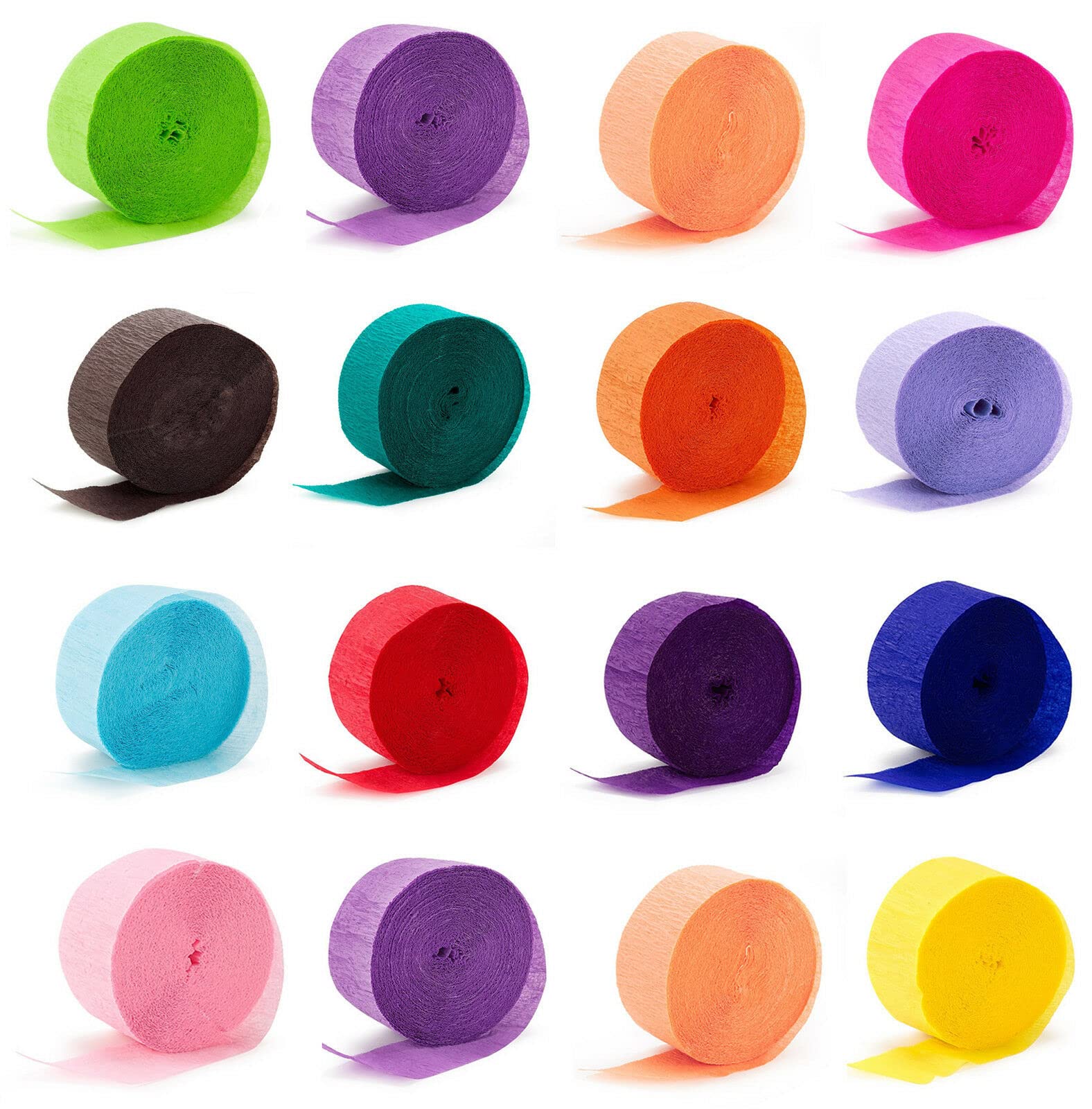 Vision4ever 82FT Crepe Paper Party Streamers Roll Birthday Wedding Hanging DIY Décor Useful for Any Parties Decoration