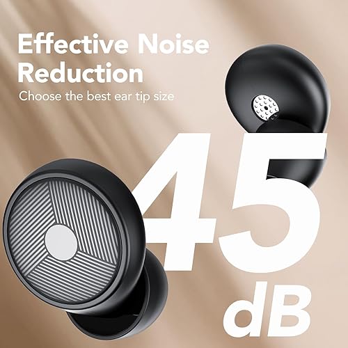 Miniatura 2 de Tapones para los oídos para dormir con cancelación de ruido -45 dB, tapones de silicona suave y reutilizable para los oídos con 8 auriculares y