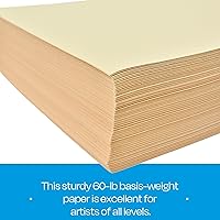 Vista 5 de Sax 85577 Papel de dibujo Manila, 60 libras, 18 x 24 pulgadas, paquete de 500