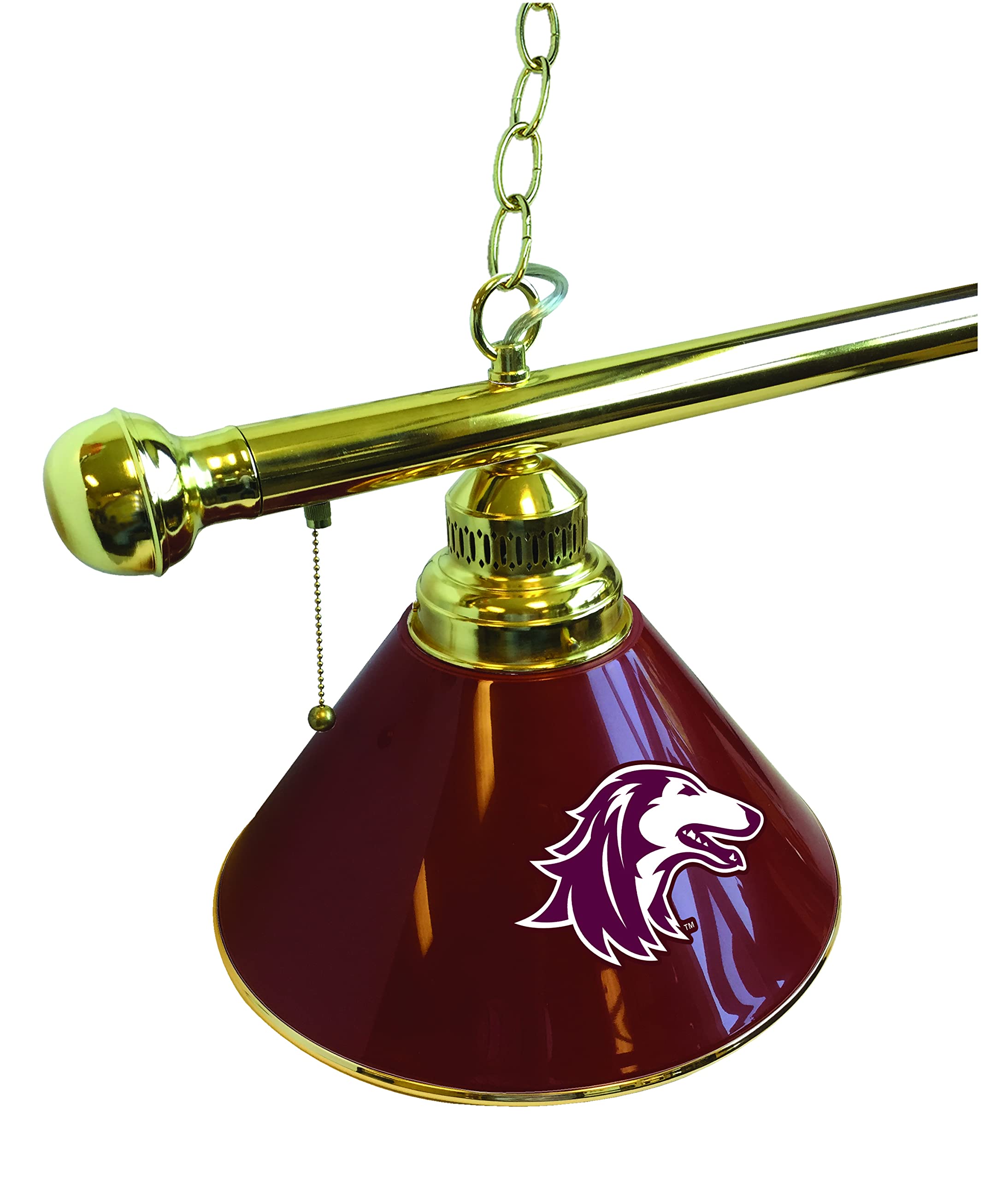 Holland Bar Stool Co. Southern Illinois 3 Shade Billiard Light with Brass Fixture by The