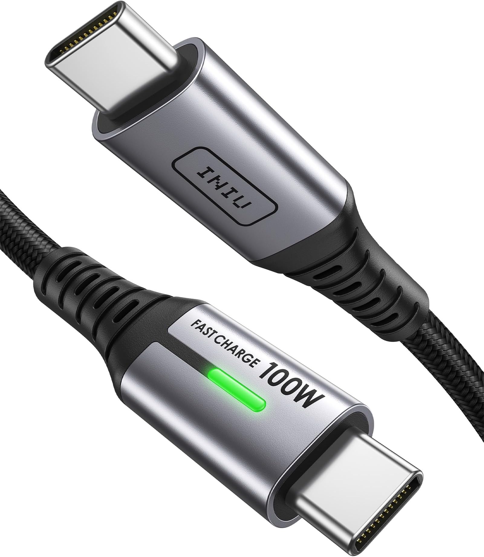 100W USB C to USB C Cable, [1ft, Black] Short USB C Fast Charger Cable for iPhone 17 16 15 Pro Max Samsung S25 S24 Laptops MacBook iPad Air Switch etc.