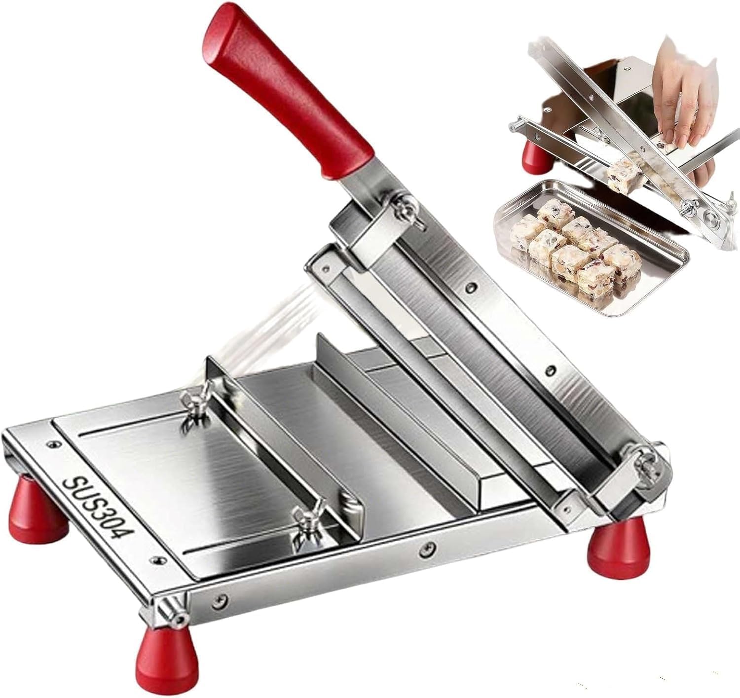 Cortador manual de dulces con plato, caramelo y herramienta de corte de chocolate para dulces, uso doméstico y comercial