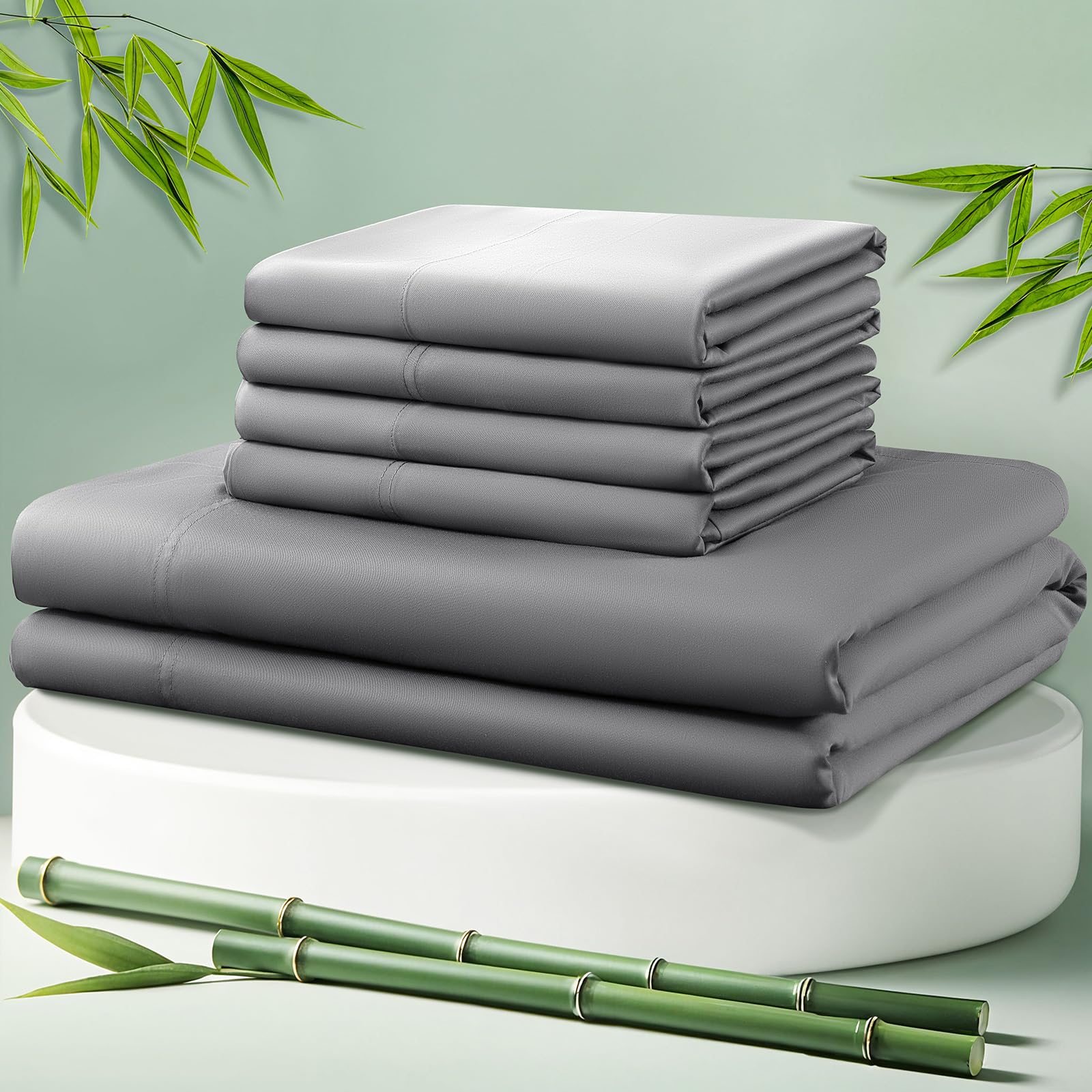 LBRO2M Bamboo Sheets in gray