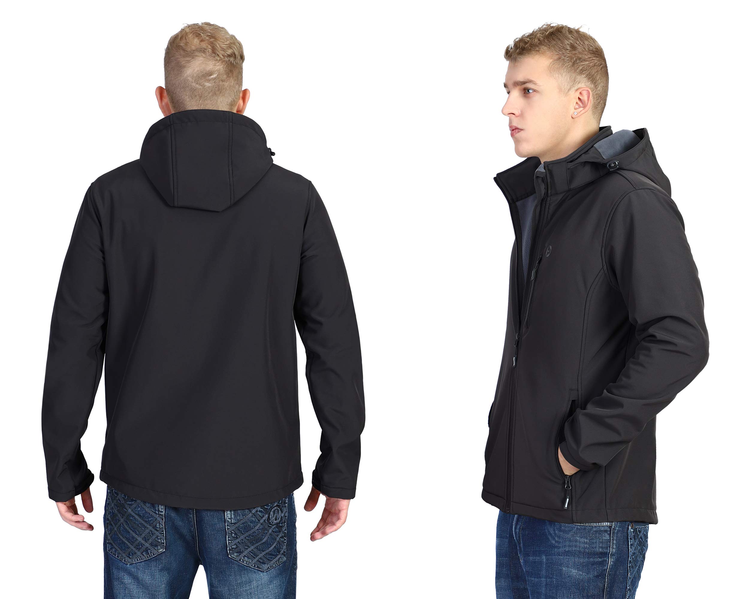 33,000ft Softshelljacke für Herren Wasserdicht Winterjacke Winddicht Warme Fleece Gefüttert Windbreaker Funktionsjacke Outdoorjacke für Wandern Fahrrad Camping