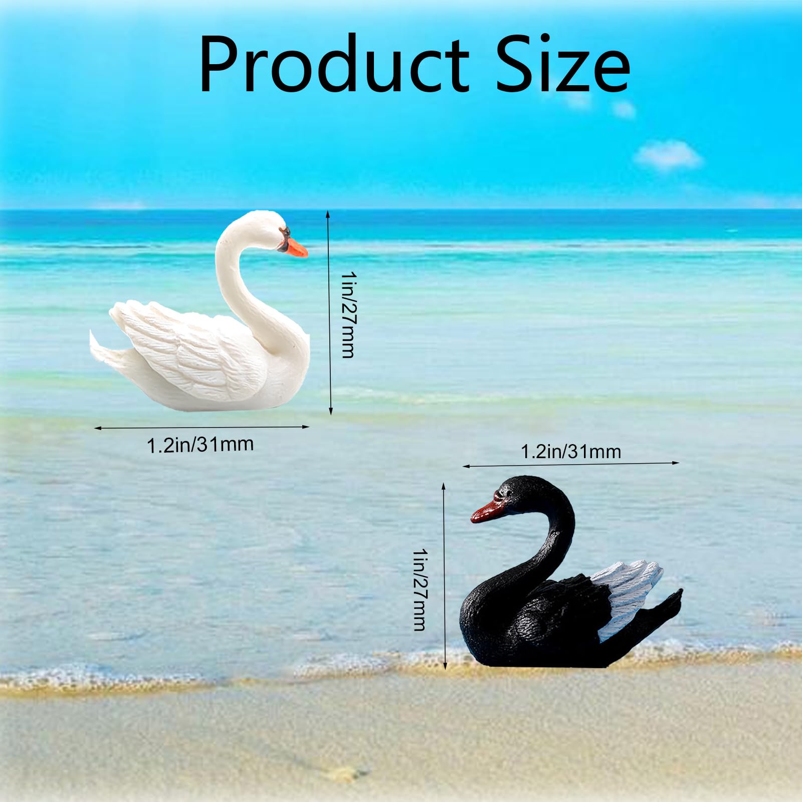 小物 WILD SWANS minas Amazon.com: 30PCS Miniature Swan Resin Figurine Miniature White