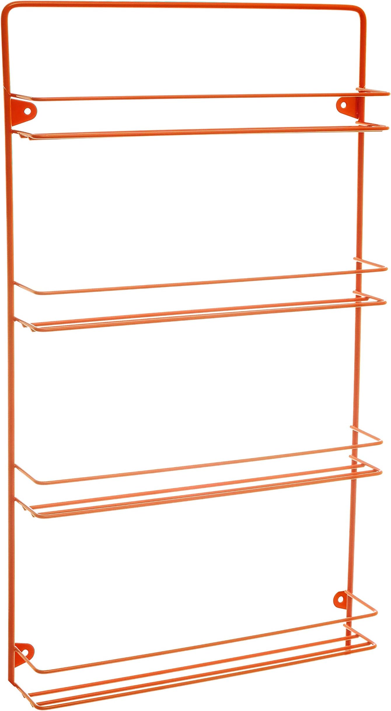 Customize Your British Spice Rack With Colour And Size To Suit Your Kitchen (4 Tier, Orange)