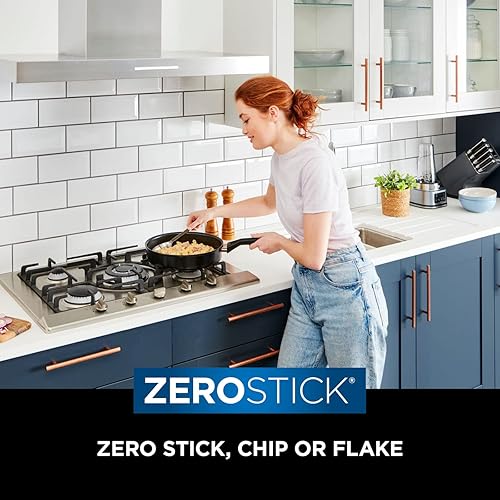 Miniatura 2 de Ninja ZEROSTICK Classic CW55000UK - Juego de sartenes de aluminio, apto para inducción, apto para lavavajillas, horno hasta 356.0 F, tapas de