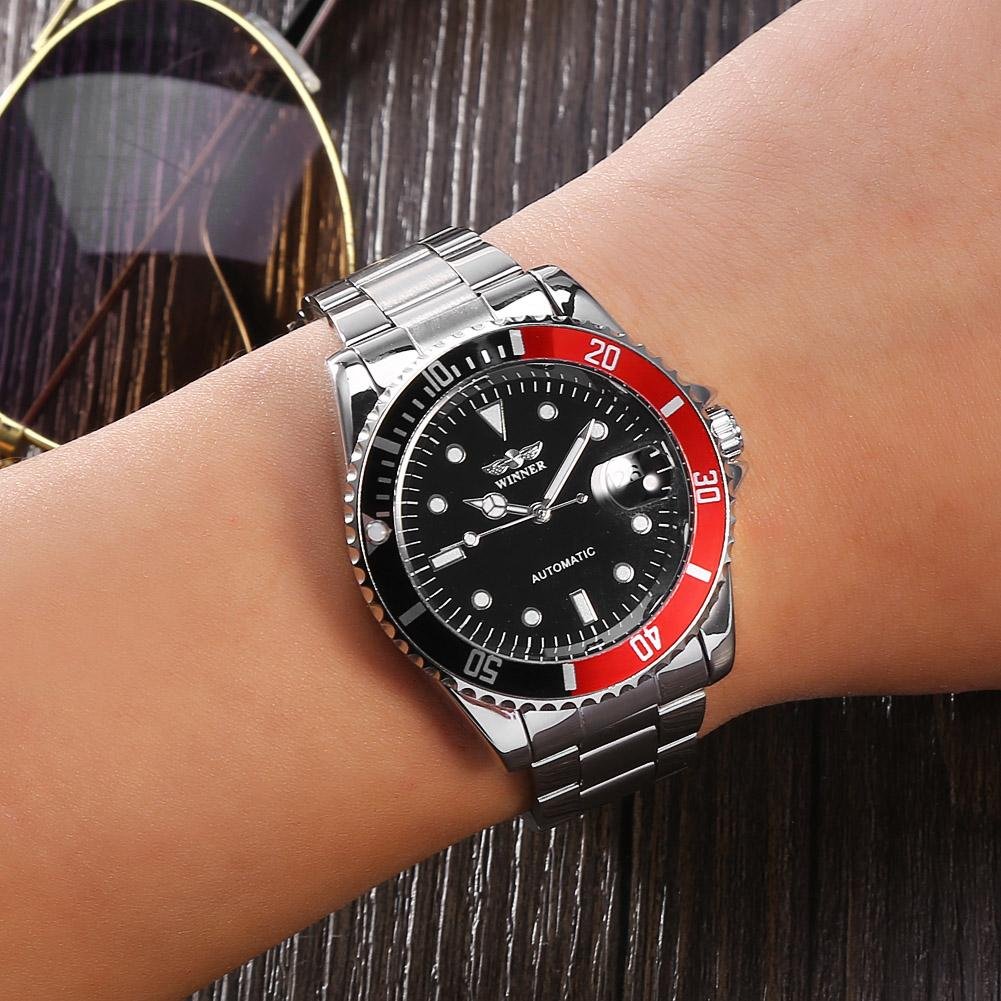 Mantel para Banquetes, Reloj Mecánico Automático de 3 Colores para Hombre y Mujer - Pulsera de Acero Inoxidable - Regalo