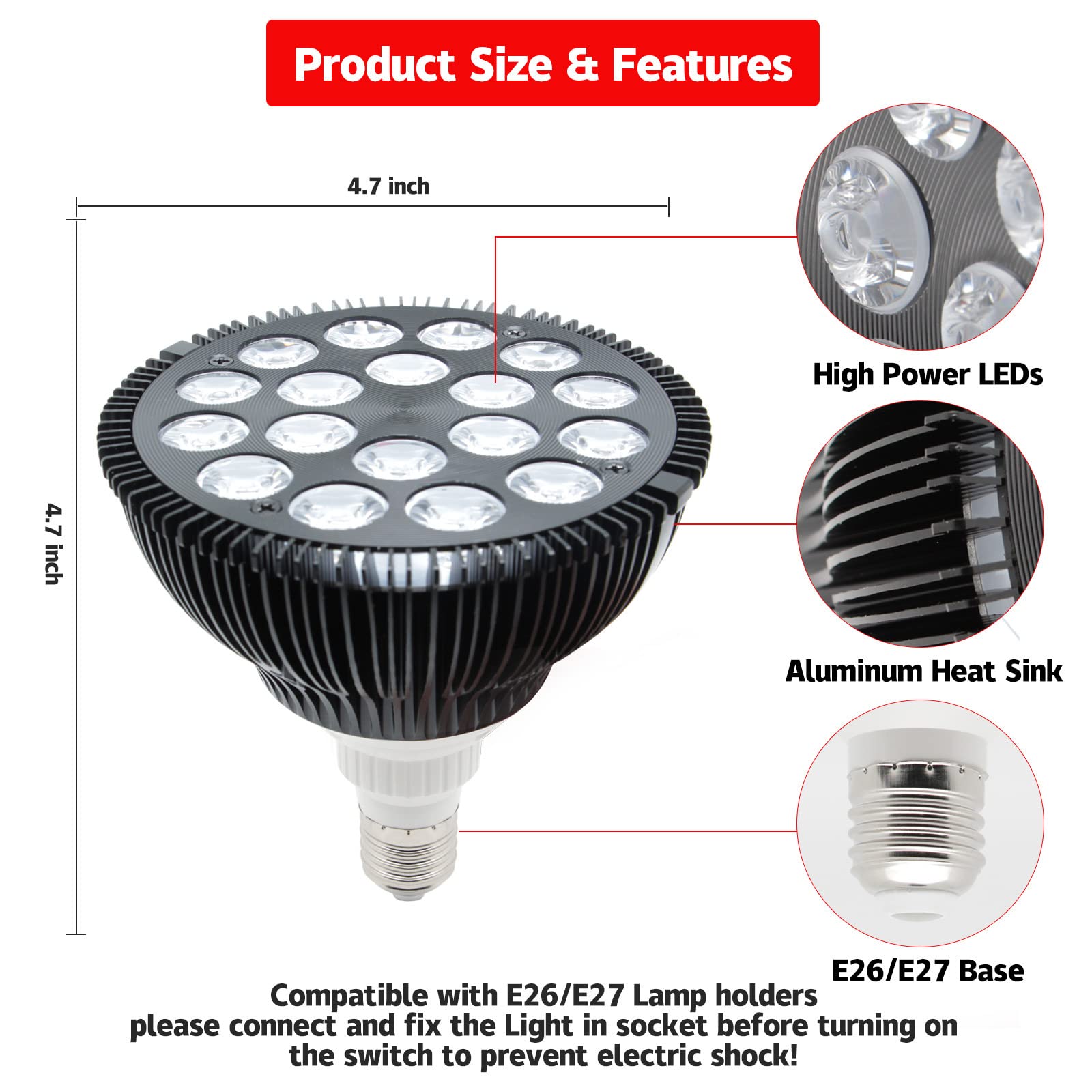SkyFace Lámpara De Terapia De Luz Roja 54W LED Dispositivo De Terapia De Luz Infrarroja 660Nm 850Nm para Alivio del Dolor Crecimiento del Cabello Antienvejecimiento