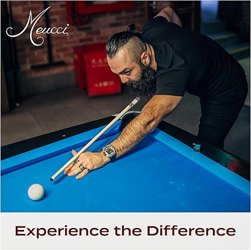 Miniatura 5 de Meucci Pool Cue-Recession Buster 5 palos de piscina con antebrazo de arce rizado, puntas de taco de alto impacto, envoltura de lino irlandés
