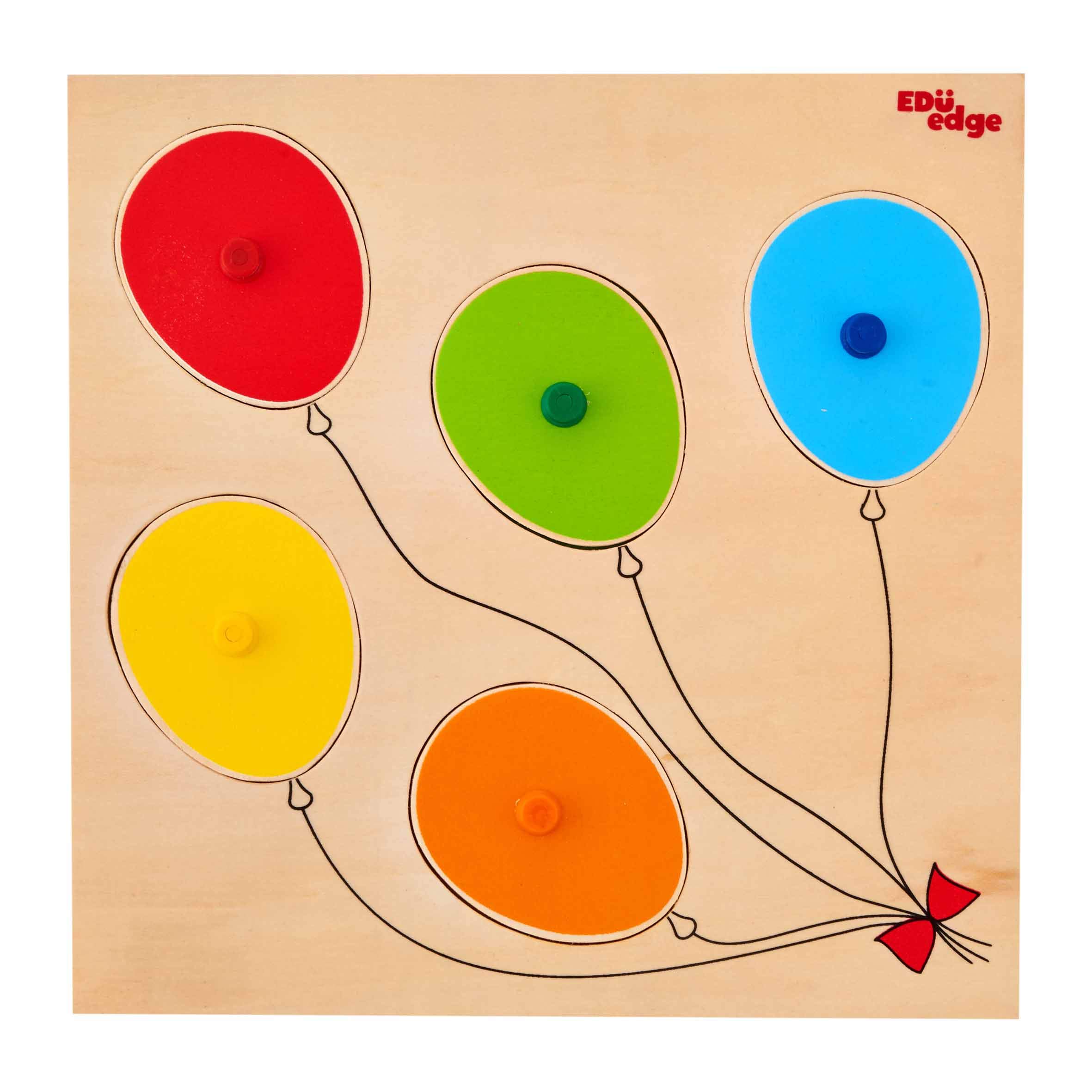 EDUEDGE Colour Balloons Puzzle Develops Motor Skill and Cognitive Skill Wooden Learning Toy Suggested for Children Above 2 Years of Age (B07KMZV9QY) Amazon Price History, Amazon Price Tracker