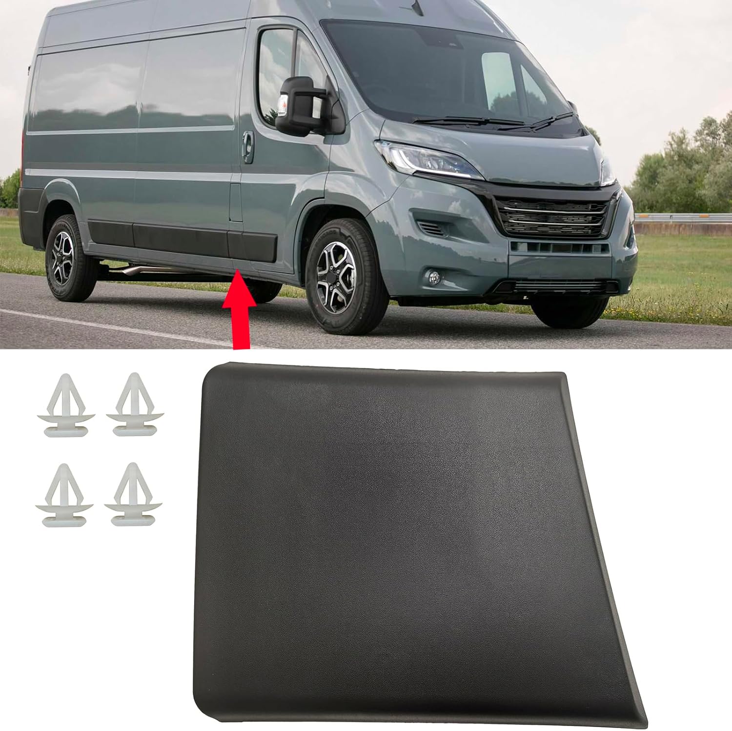 Front Right Side B Pillar Body Protective Door Trim Molding Panel Fits for 2019-2024 Ram Promaster 1500 2500 3500