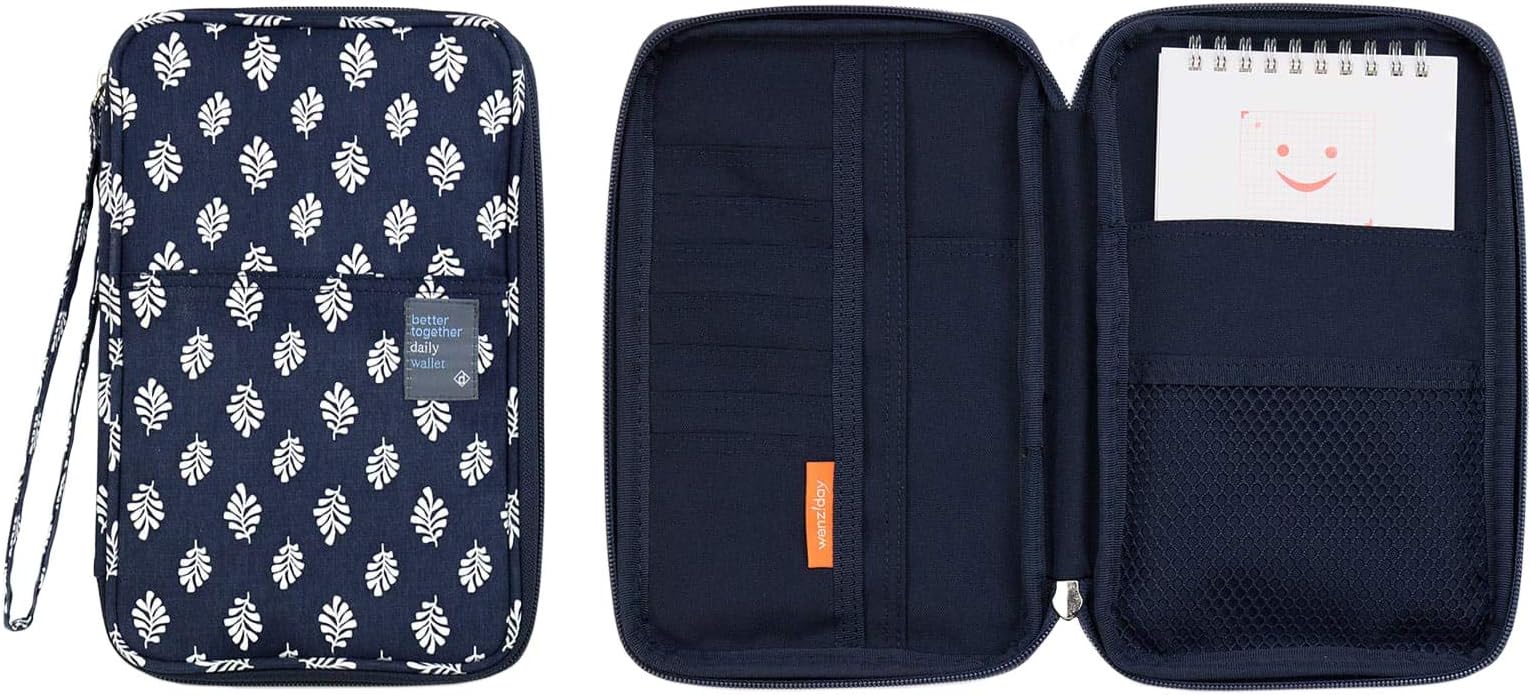 Better Together Daily Wallet (Navy Leaf)