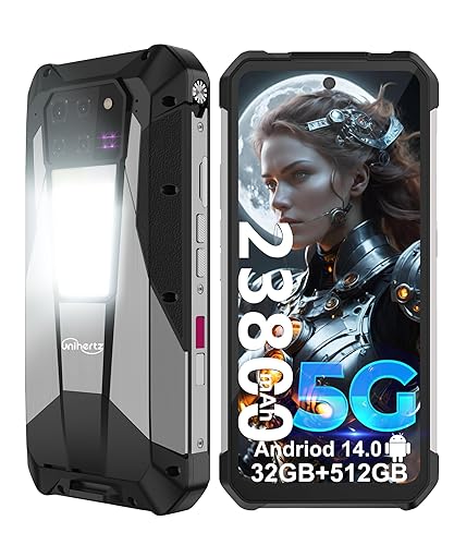 8849PRO Tank 3 Pro Rugged Smartphone, Android 14 5G Cell Phone with Projector, 32GB RAM+512GB ROM, 6.79" Waterproof Outdoor Mobile Phones Unlocked, 23800mAh/OTG/GPS(Support T-Mobile&Verizon Only)
